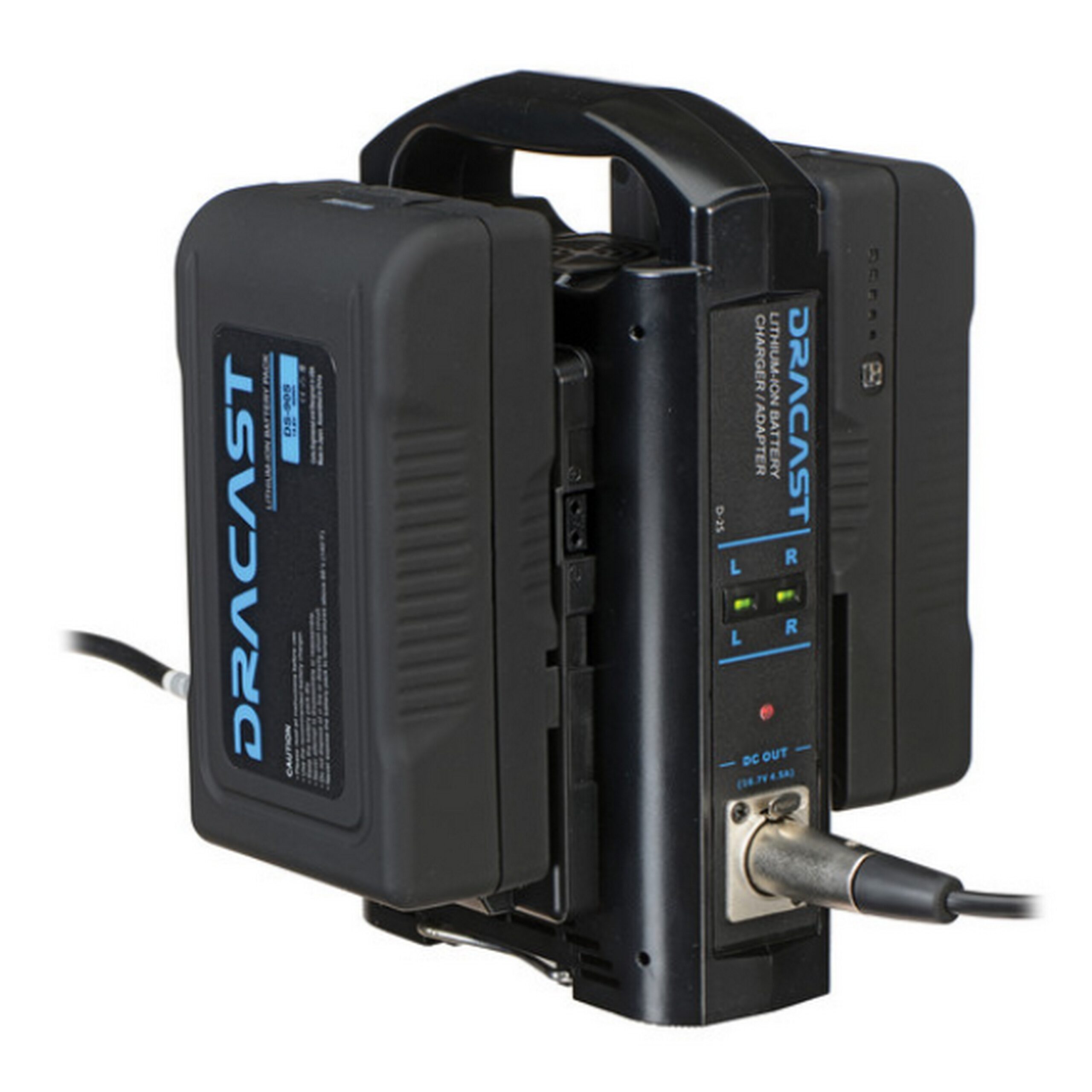 Dracast DR90S2CK Dual Charger Bundle with Two 90Wh V-Mount Lithium - Ion Batteries