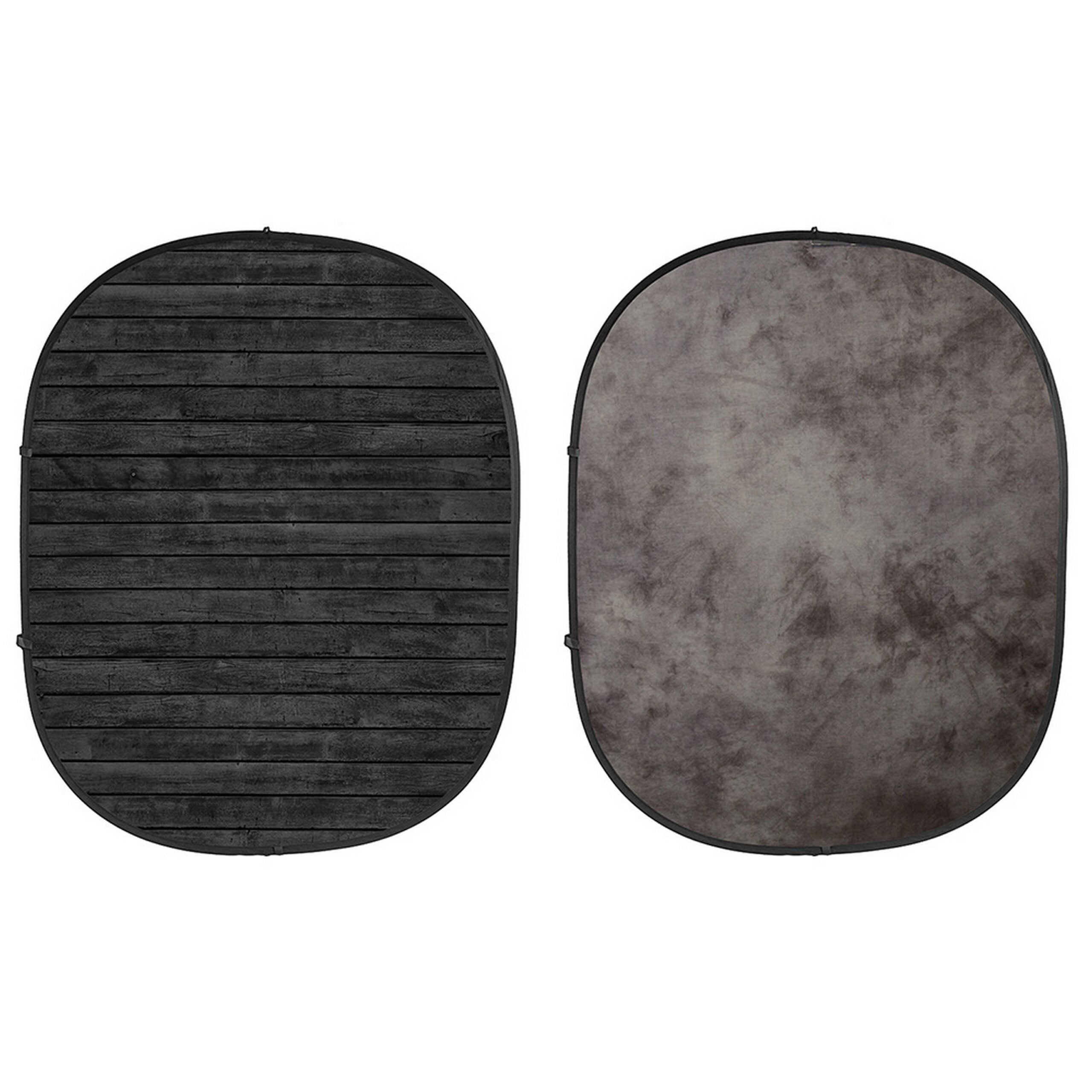 Savage CB182 5 x 7-Feet Collapsible Photography Background, Dark Planks & Light Gray