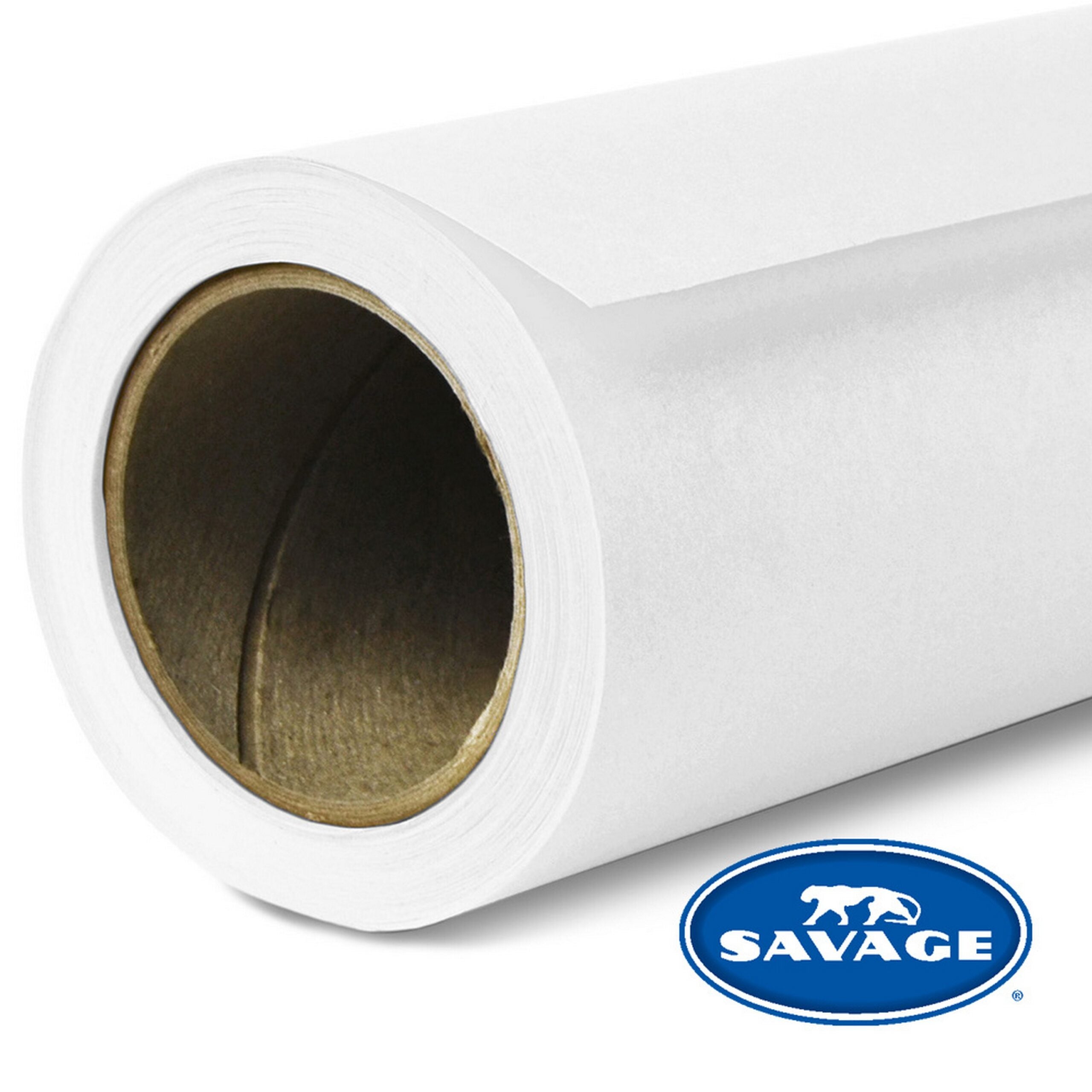 Savage Super White 107-Inch x 50-Yards High-Quality Widetone Seamless Background Paper