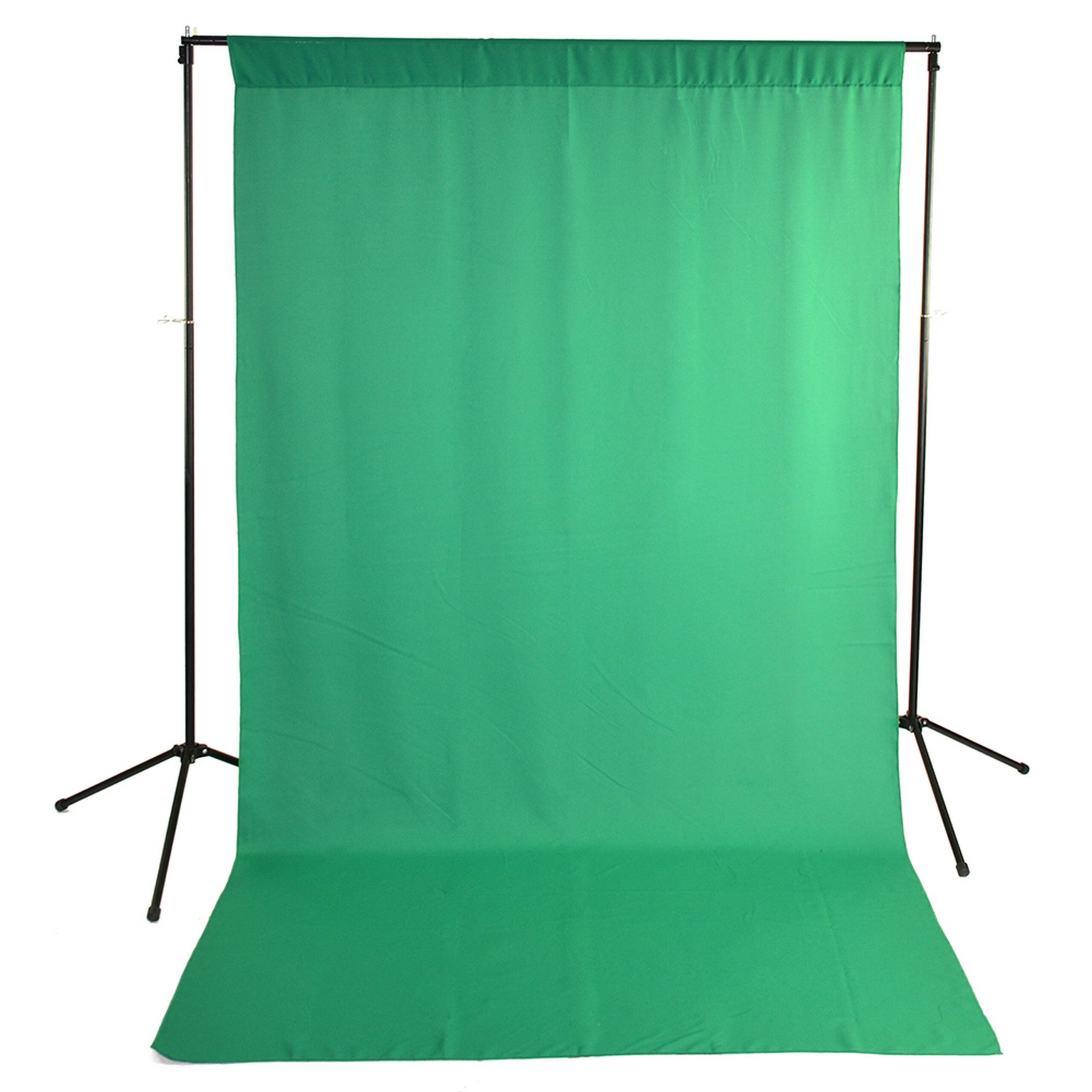 Savage Economy Stand Kit with 5 x 9-Foot Wrinkle-Resistant Polyester Green Background for Small Studios