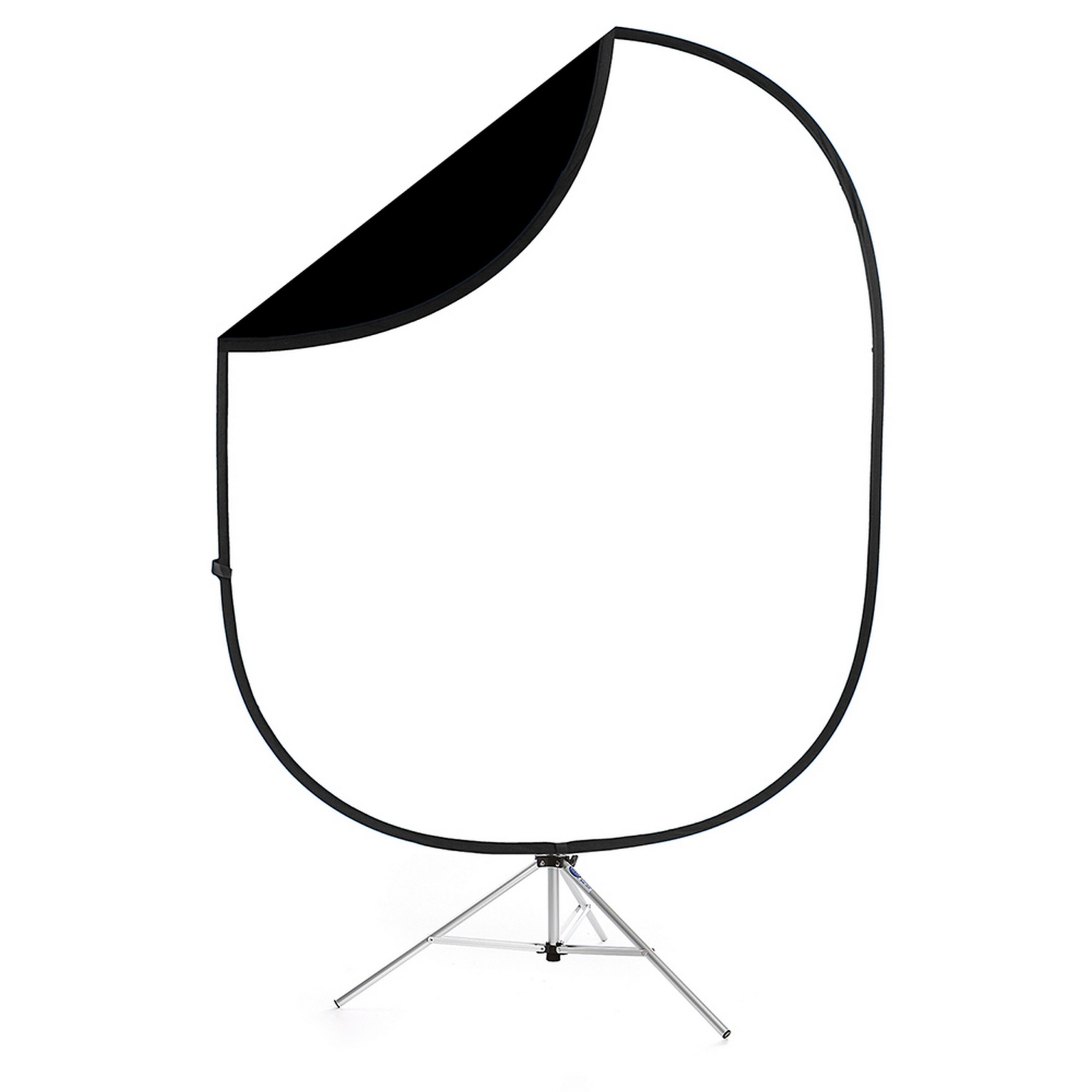 Savage CB112-67-KIT Professional Collapsible Photography Background Kit in Black and White, Measuring 6 x 7 Feet