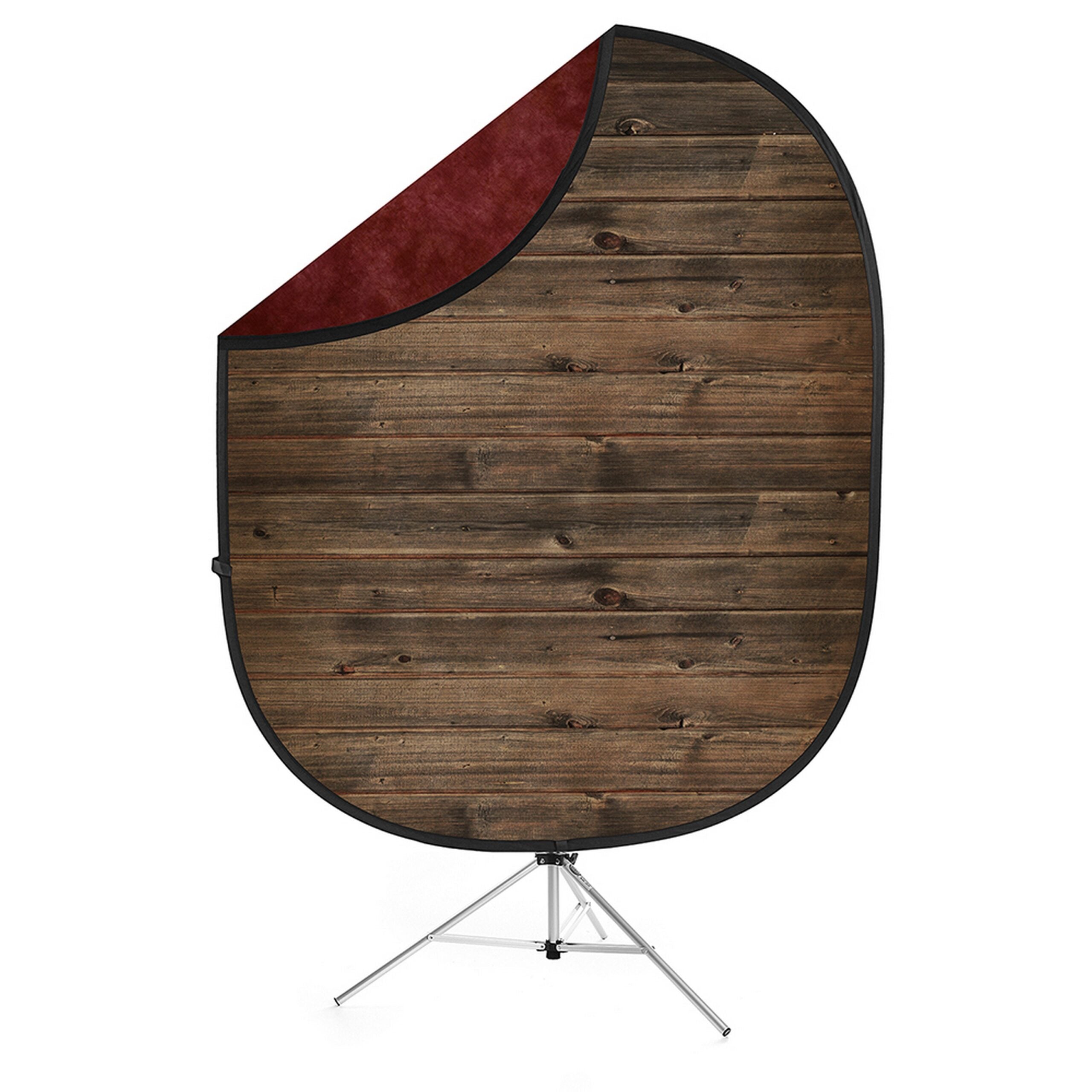 Savage 5x7-Feet Collapsible Rustic Planks/Red Background Kit