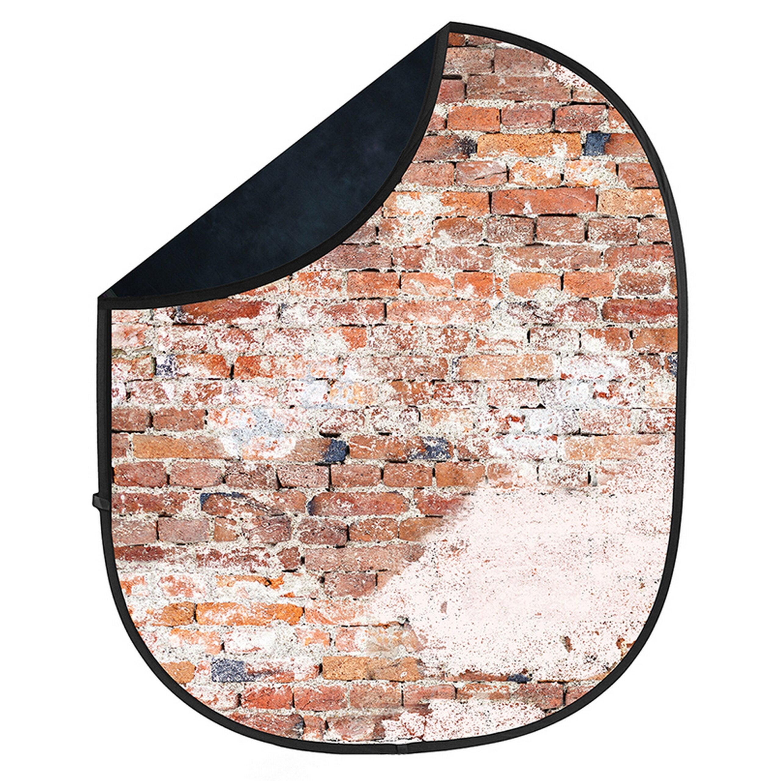 Savage CB184 5 x 7-Feet Collapsible Weathered Brick/Black Photography Background