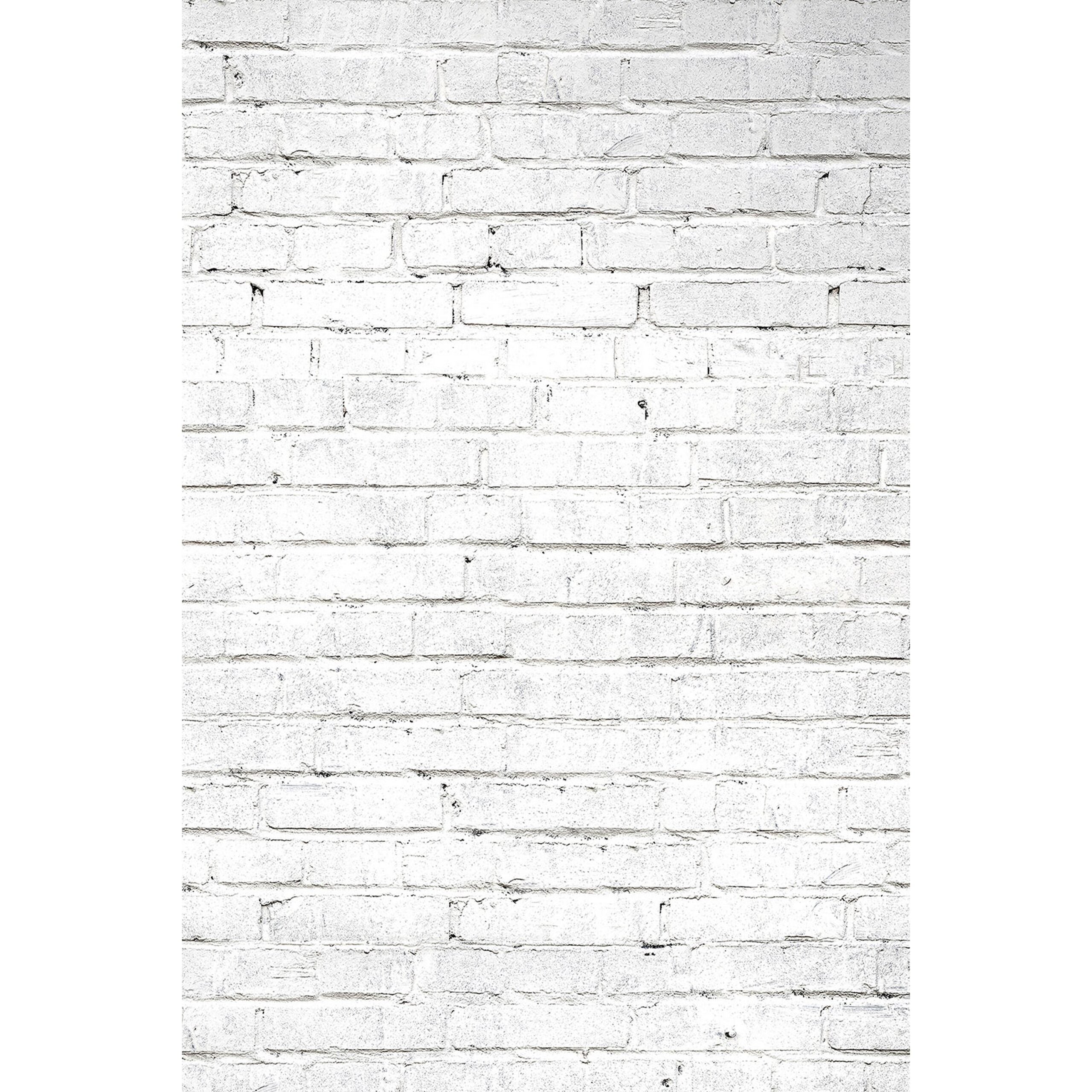 5 x 7-Foot White Brick Matte Printed Vinyl Background by Savage