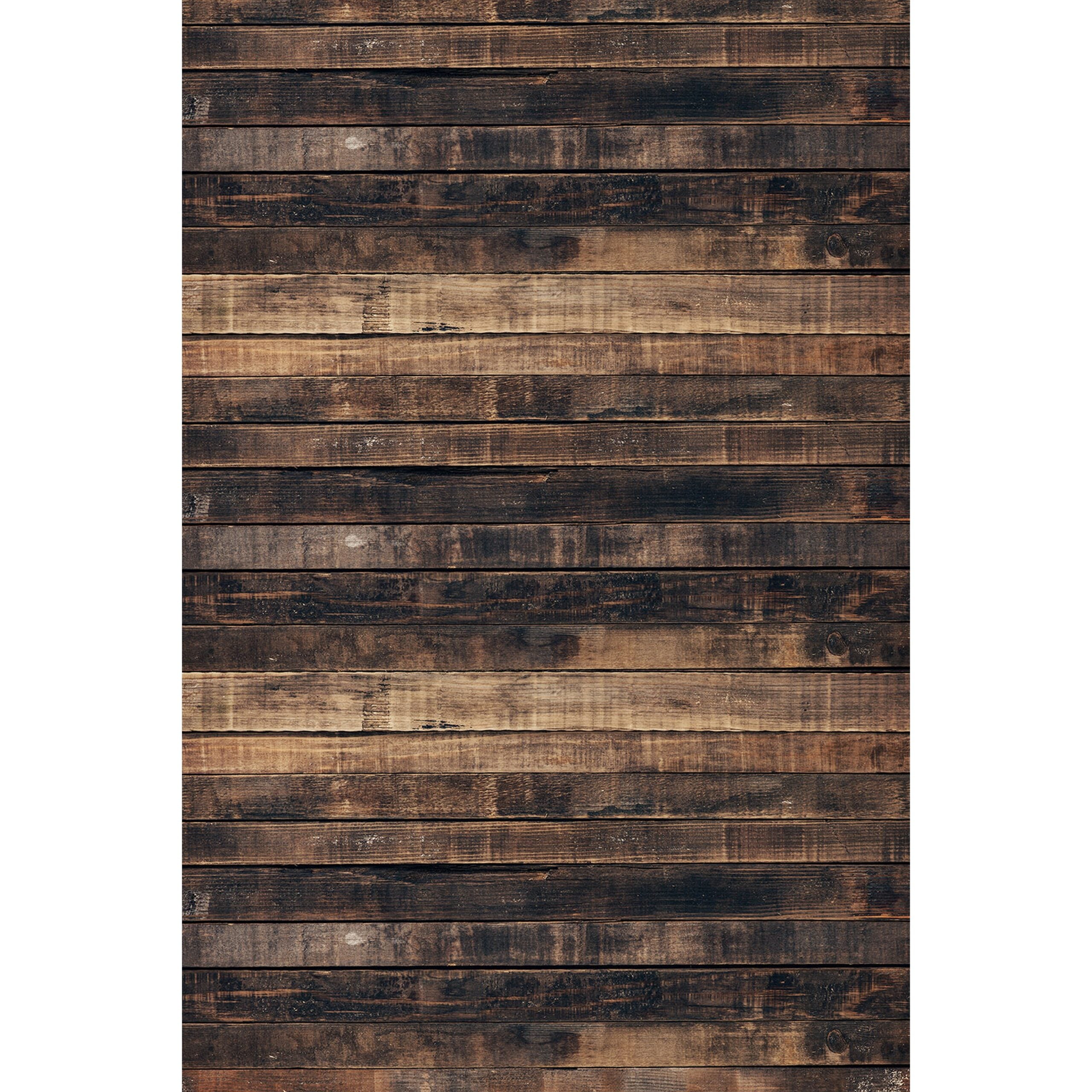 Savage 5x7-Foot Matte Printed Vinyl Background with Worn Brown Wood Look