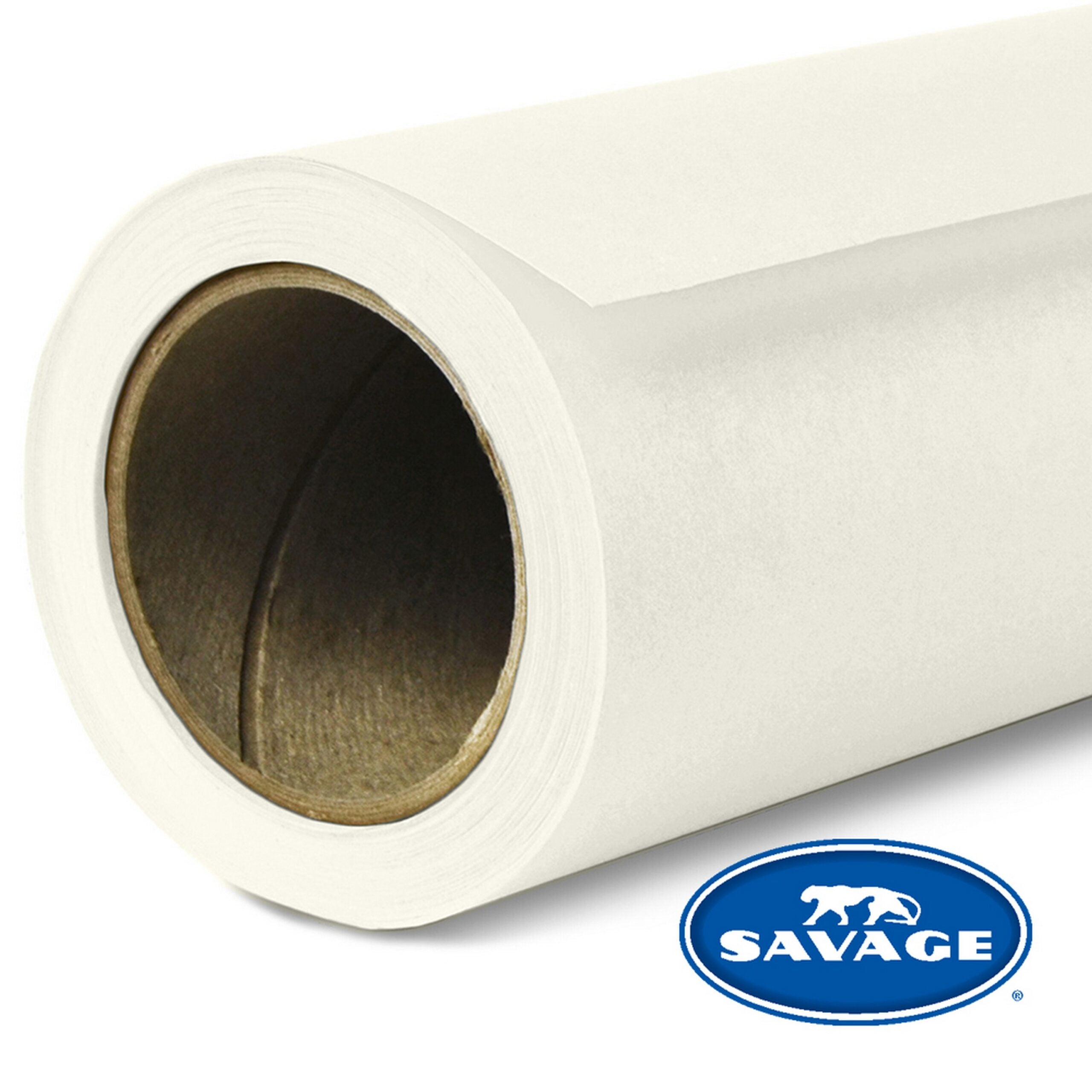 Savage Premium 107-Inch Wide by 50-Yards Long Widetone Seamless Photography Background Paper in Pure White