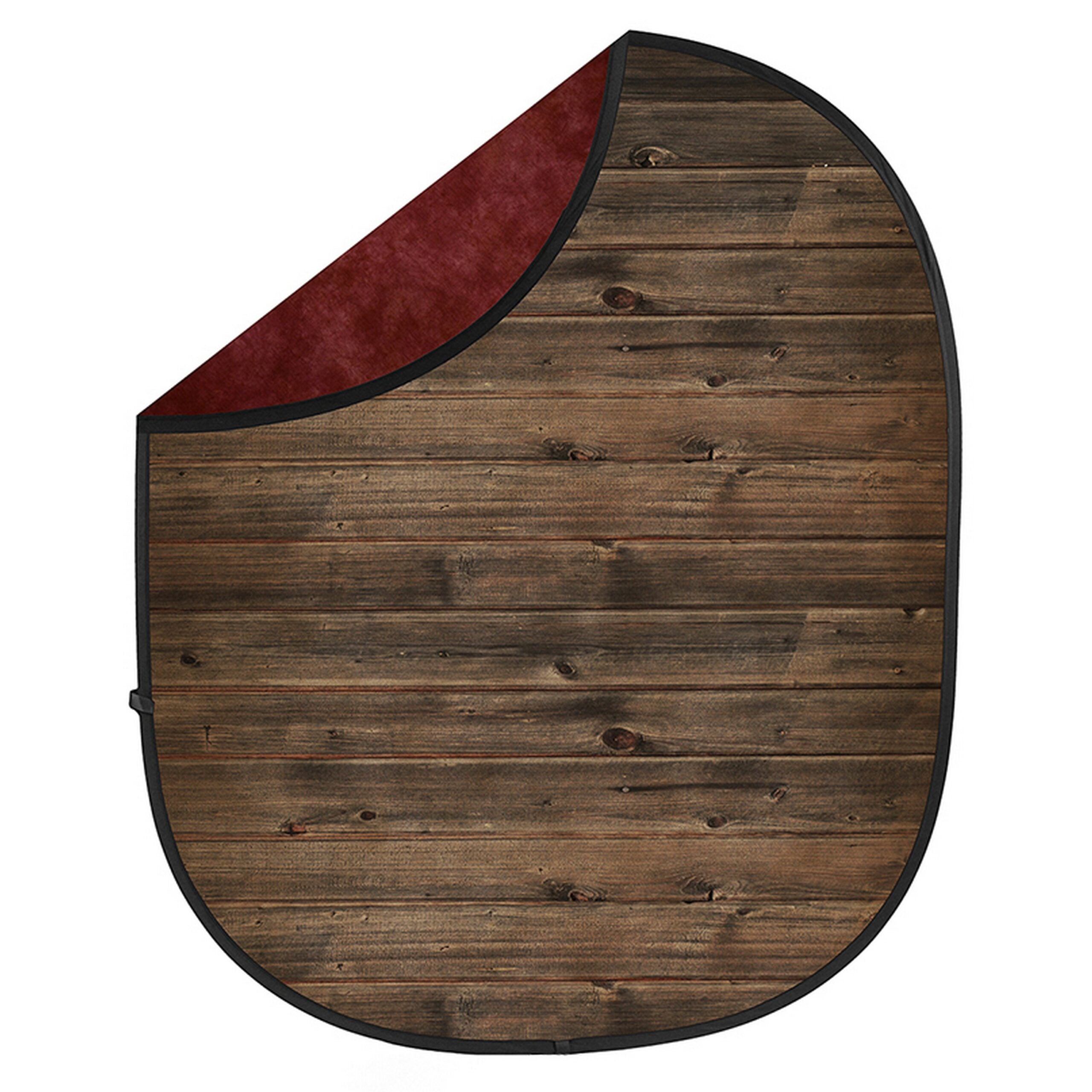 Savage CB188 5x7-Feet Collapsible Rustic Red & Wood Background