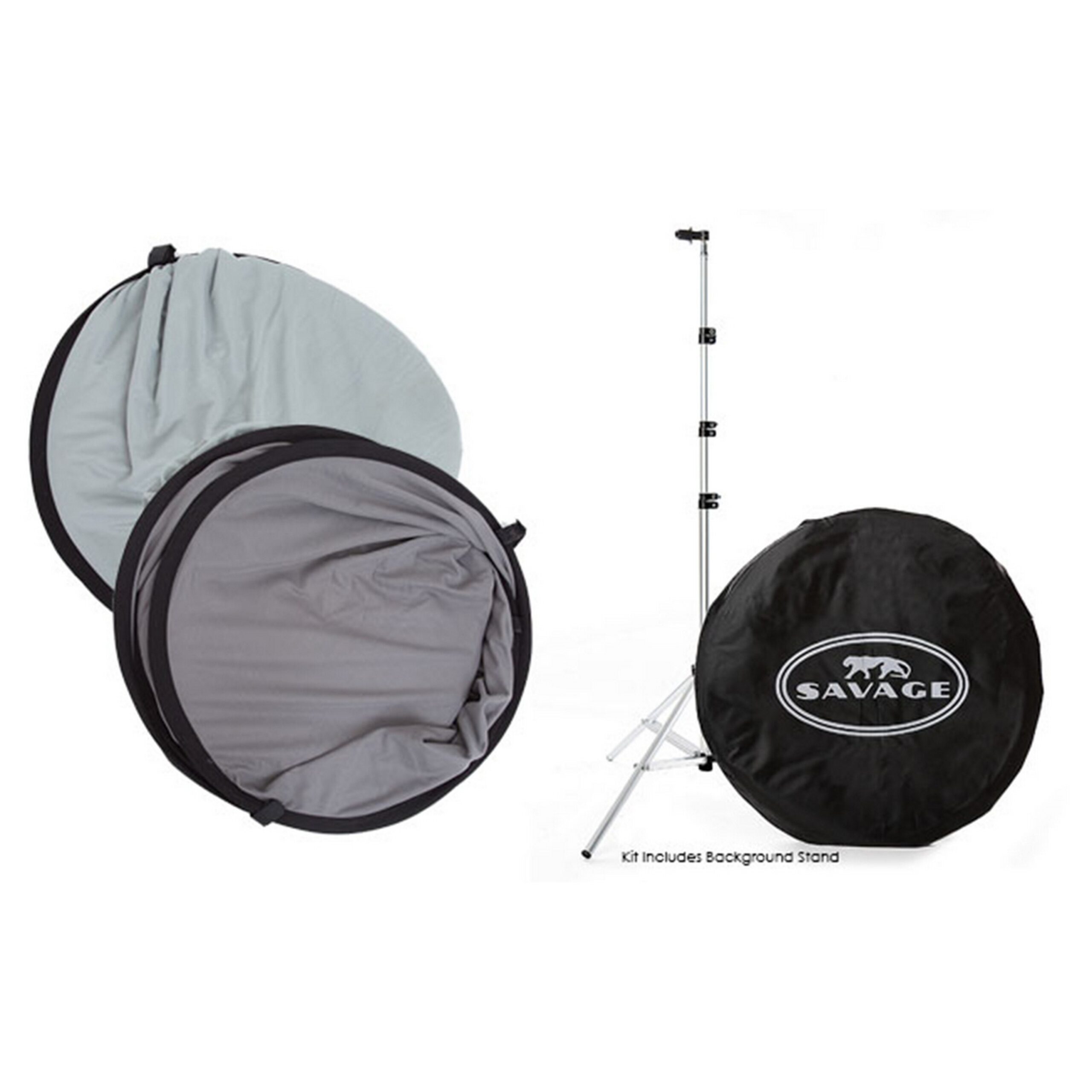 Savage 6 x 7-Feet Collapsible Dark/Light Gray Background Kit