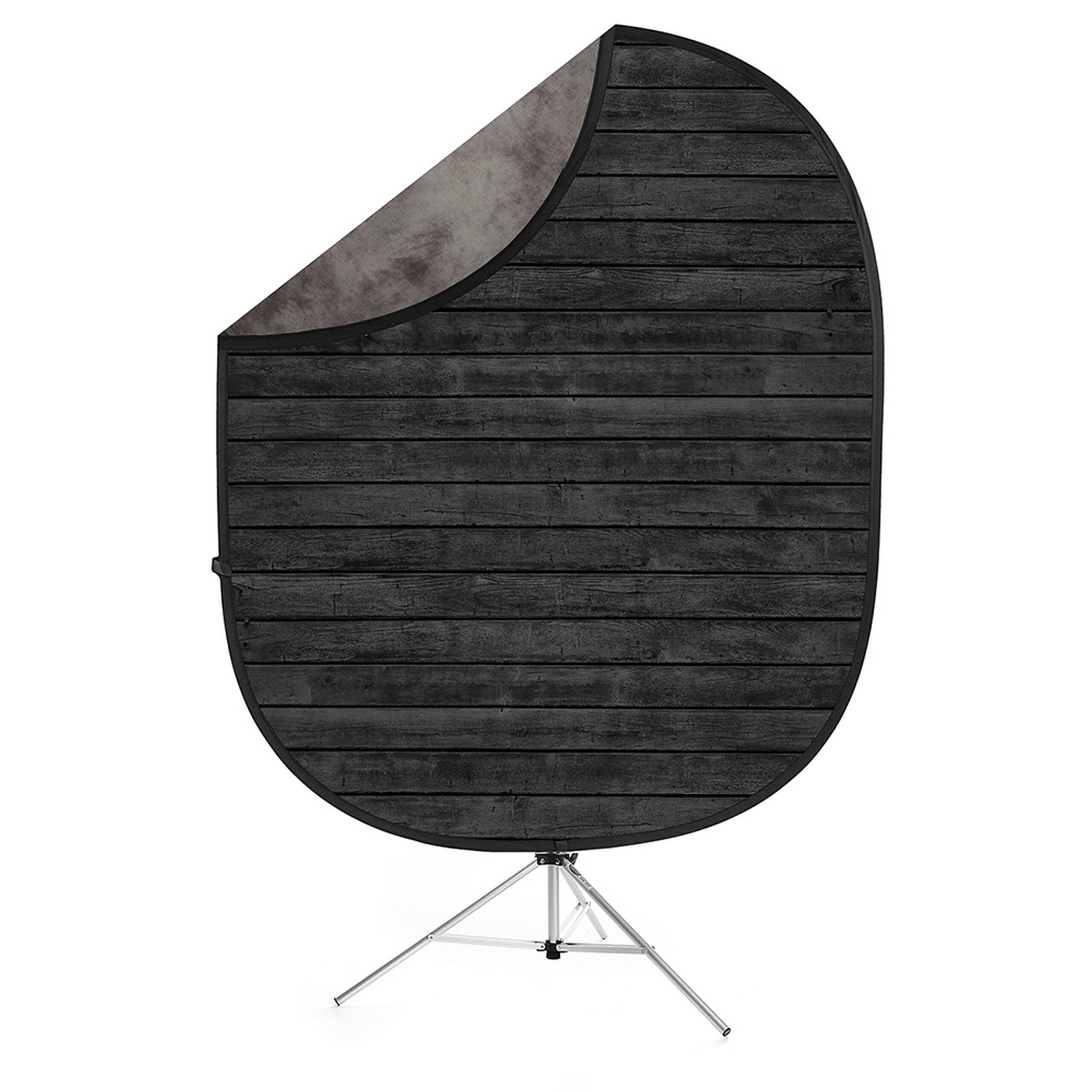 Savage 5x7-Feet Collapsible Background Kit, Dark Planks & Light Gray