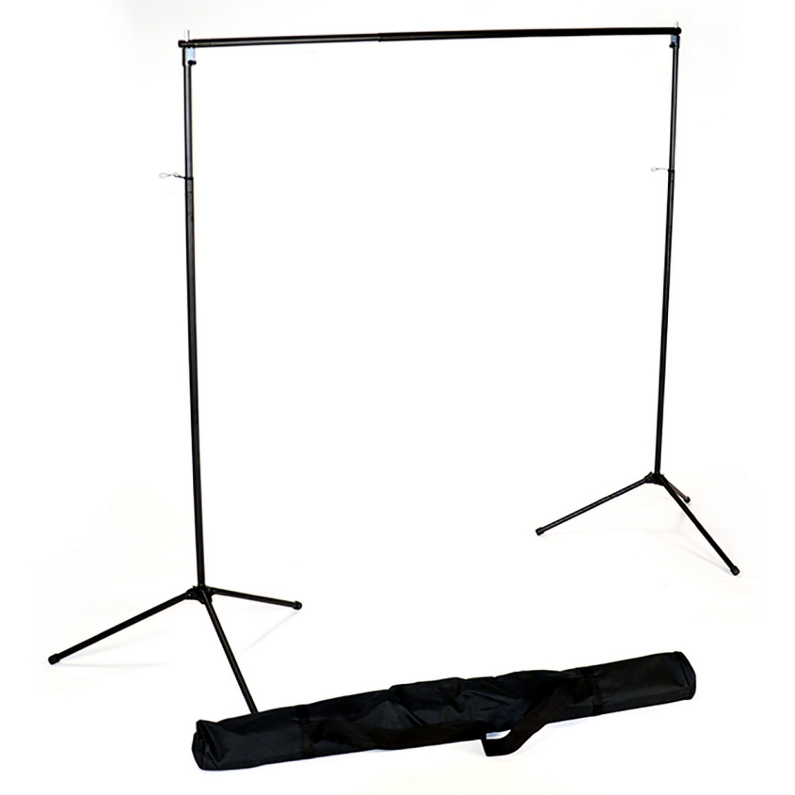 Economical 5 x 9-Foot Black Wrinkle-Resistant Polyester Studio Background Stand Kit by Savage