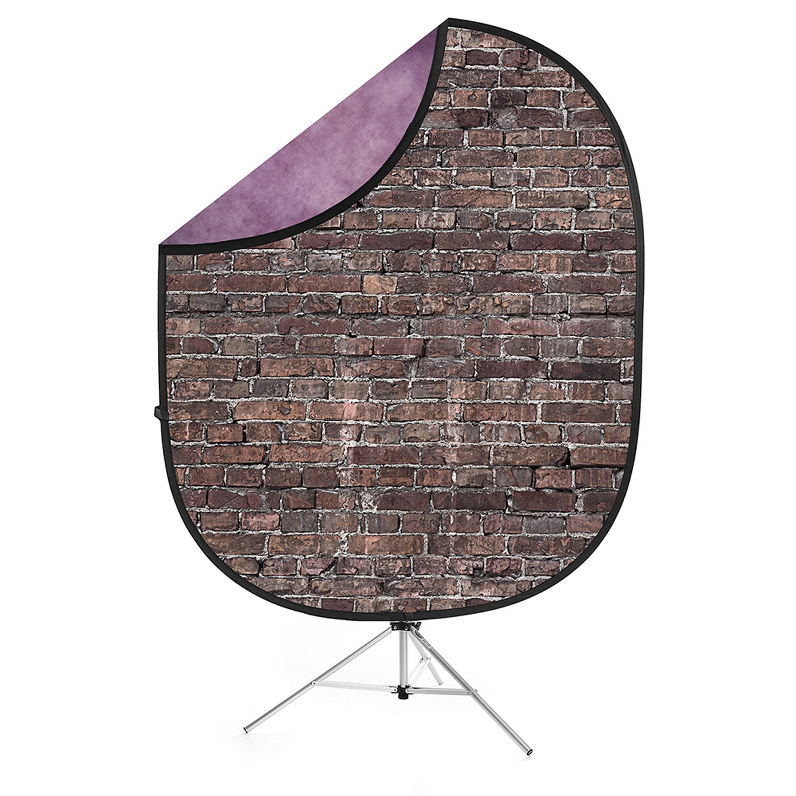 Savage 5x7-Feet Collapsible Grunge Brick/Purple Background Kit