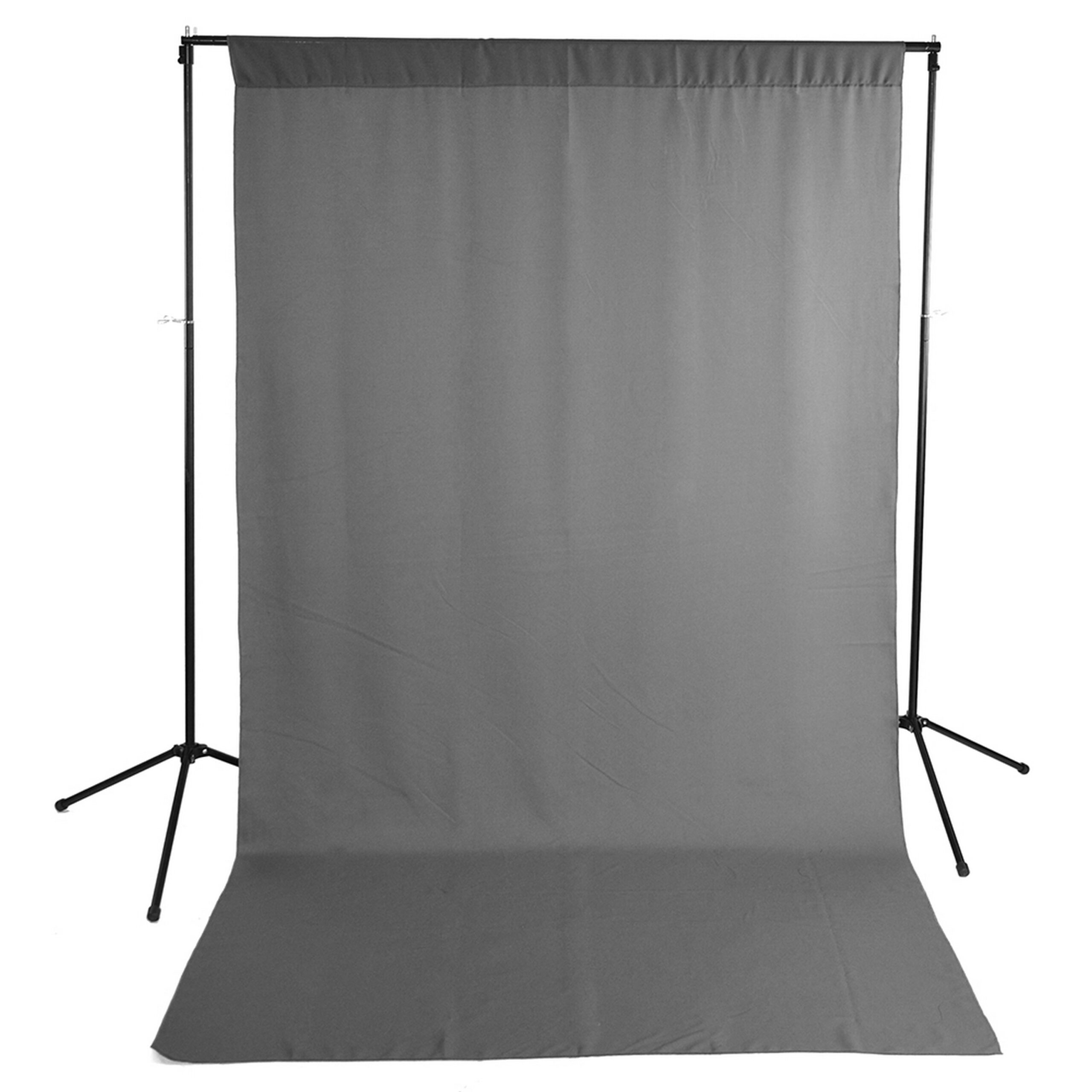 Savage 5 x 9-Foot Gray Wrinkle-Resistant Polyester Photography Background Economy Stand Kit with Carry Bag