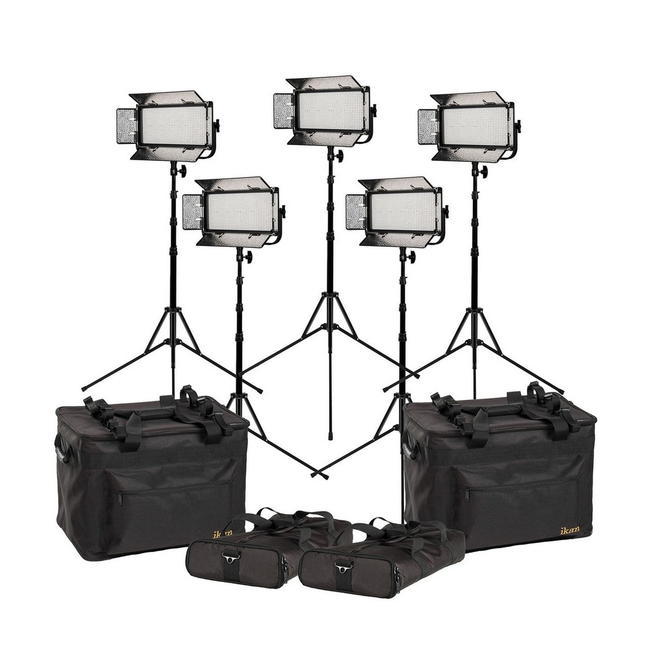 Ikan Mylo MB8-5PT-KIT Professional Bi-Color 5 Point 5600K LED Lighting Kit with Sturdy Stands