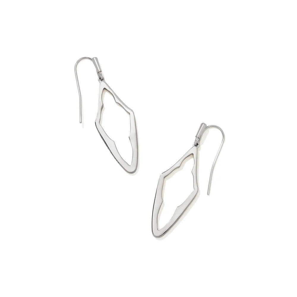 Kendra Scott Stylish Elongated Abbie Design Open Frame Fashion Earrings