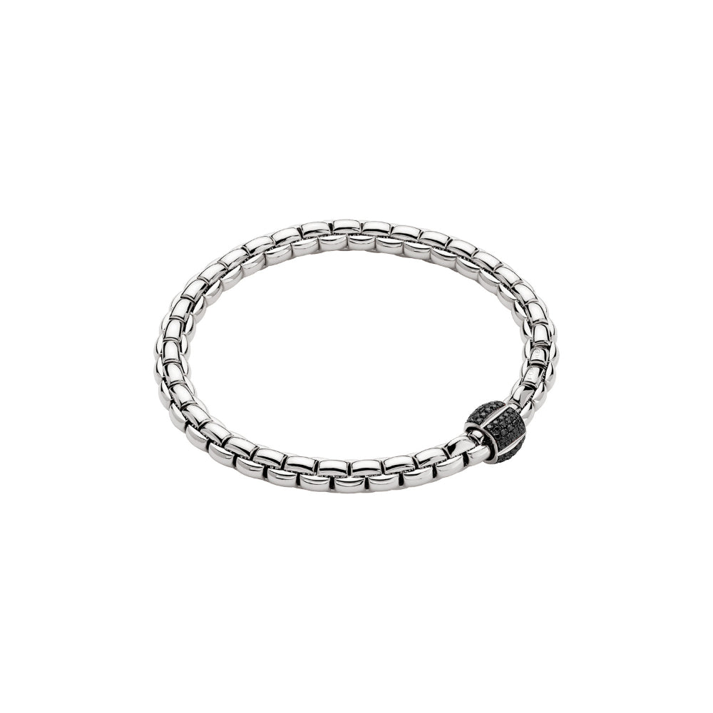 Fope Eka Flex'it Black Diamond Station Luxury Bracelet for Stylish Wear