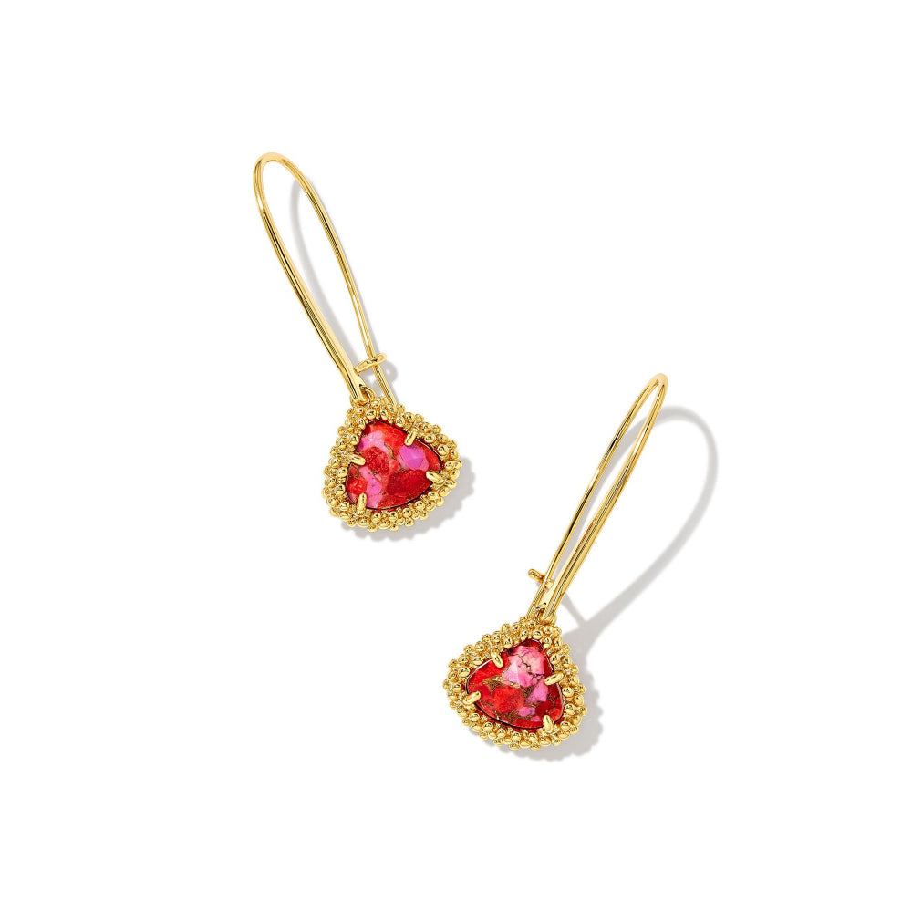 Kendra Scott Fashionable Framed Kendall Gold-Plated Wire Drop Earrings for Women