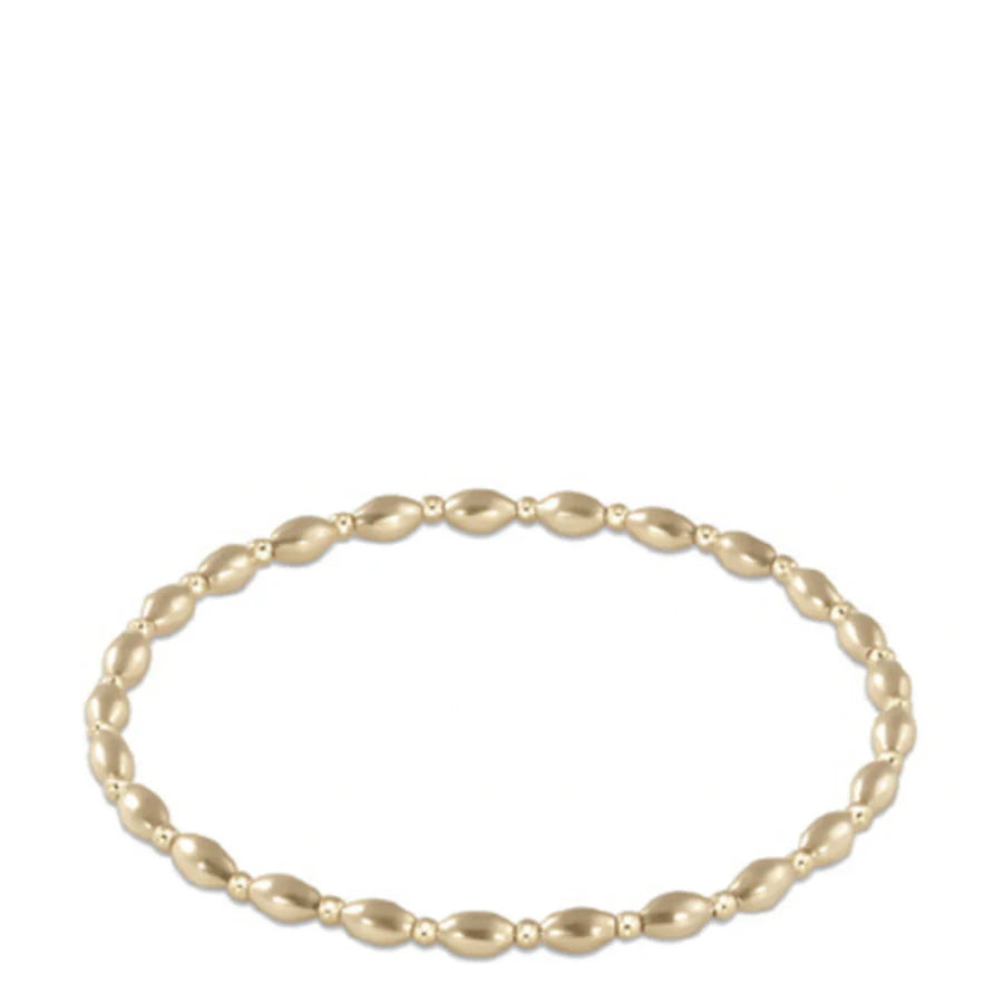 Enewton 7.25-Inch Gold 2.5mm Bead Bracelet with Harmony Grateful Pattern