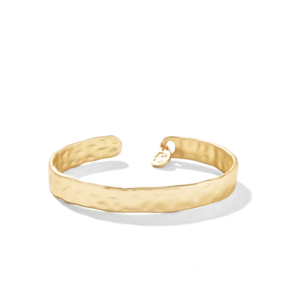 Spartina 18kt Matte Gold Plated Hammered Slip-on Adjustable Cuff