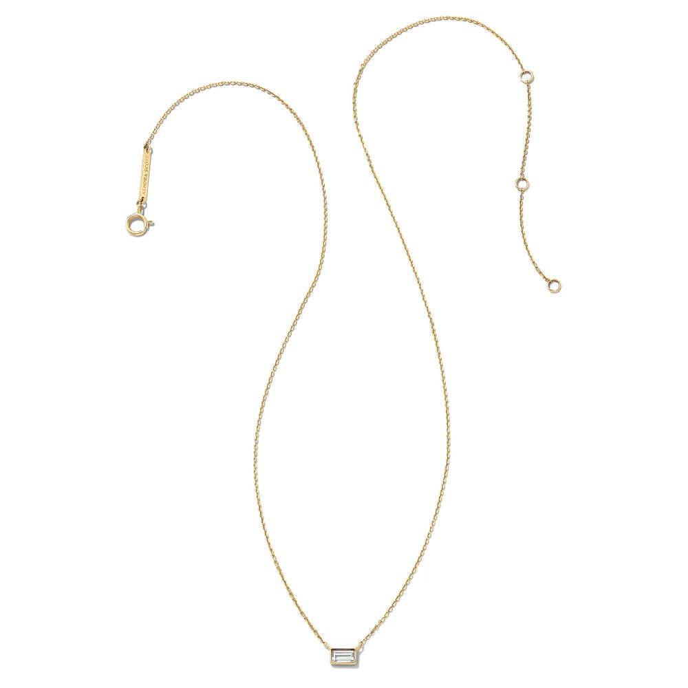 Kendra Scott's Timeless 14k Gold Isabella Pendant Necklace with .18ct White Diamond
