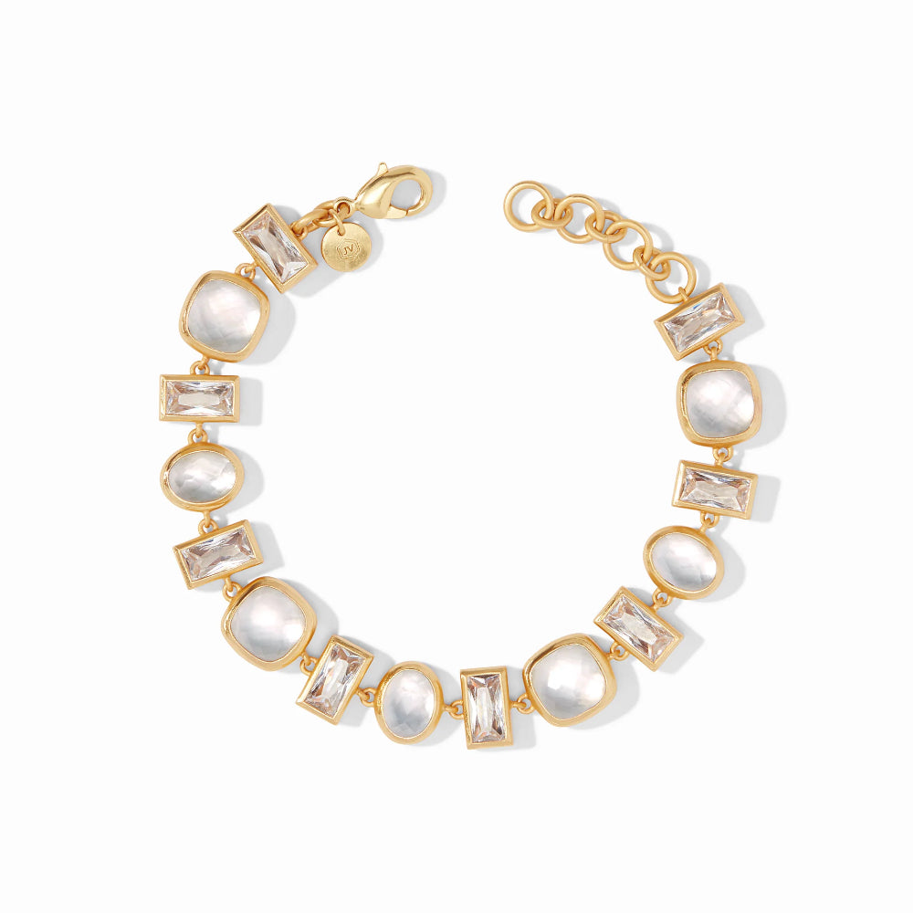 Julie Vos Antonia Adjustable Tennis Bracelet in 24K Gold Plate