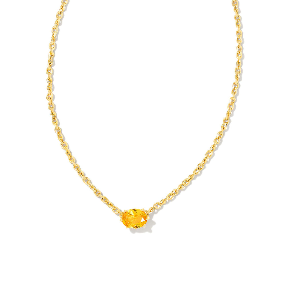 Kendra Scott Cailin Gold-Plated Crystal Pendant Necklace for a Timeless Jewelry Collection