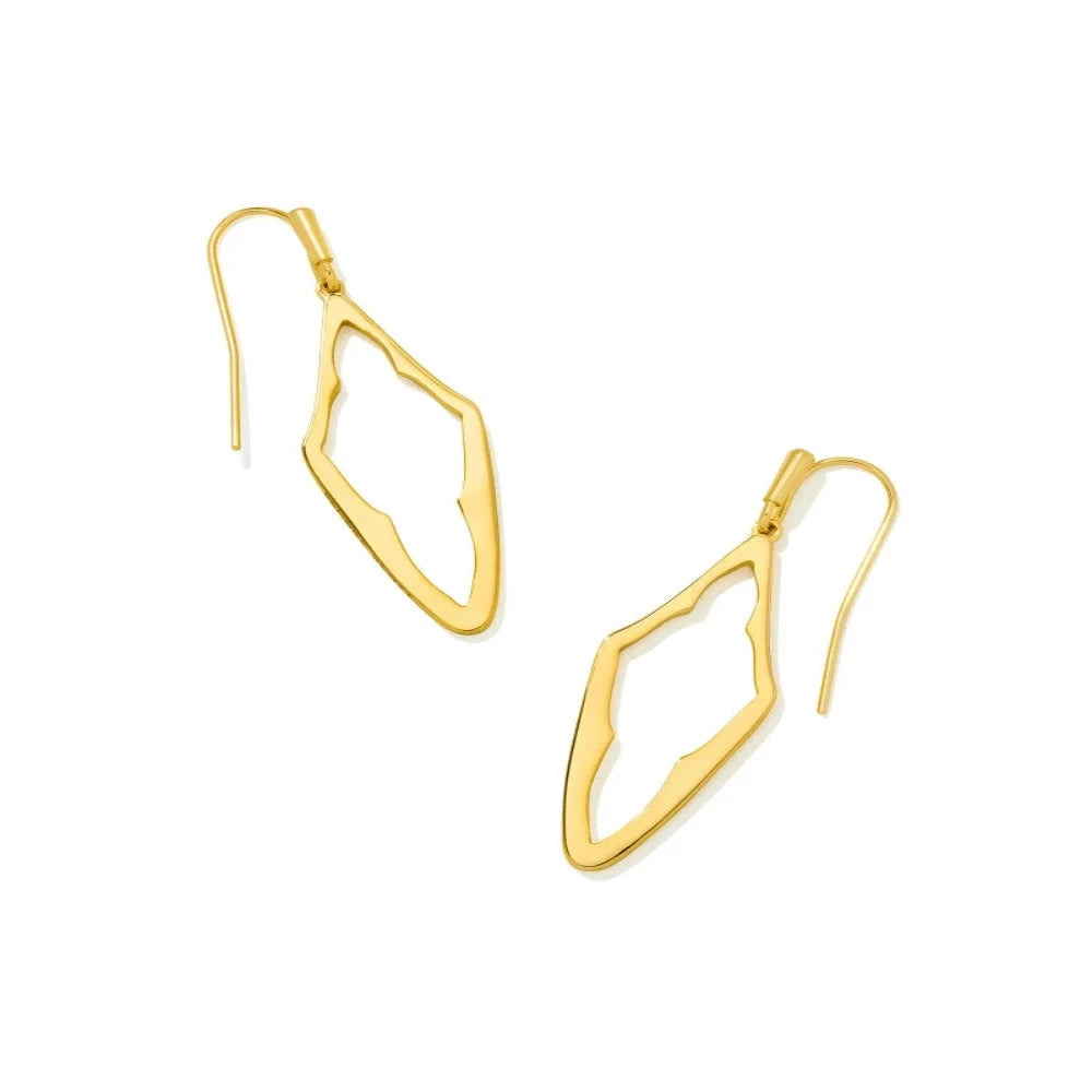 Kendra Scott Stylish Elongated Abbie Design Open Frame Fashion Earrings