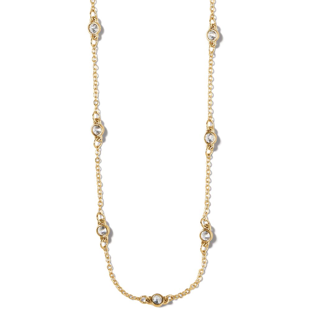 Brighton Illumina Petite Gold-Plated Adjustable Collar Necklace with Crystals