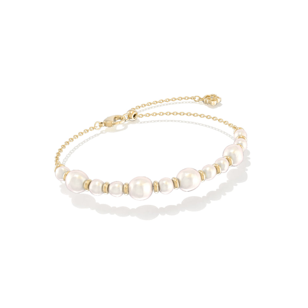 Kendra Scott Jovie Delicate Gold Beaded Chain Bracelet for Fashion Lovers