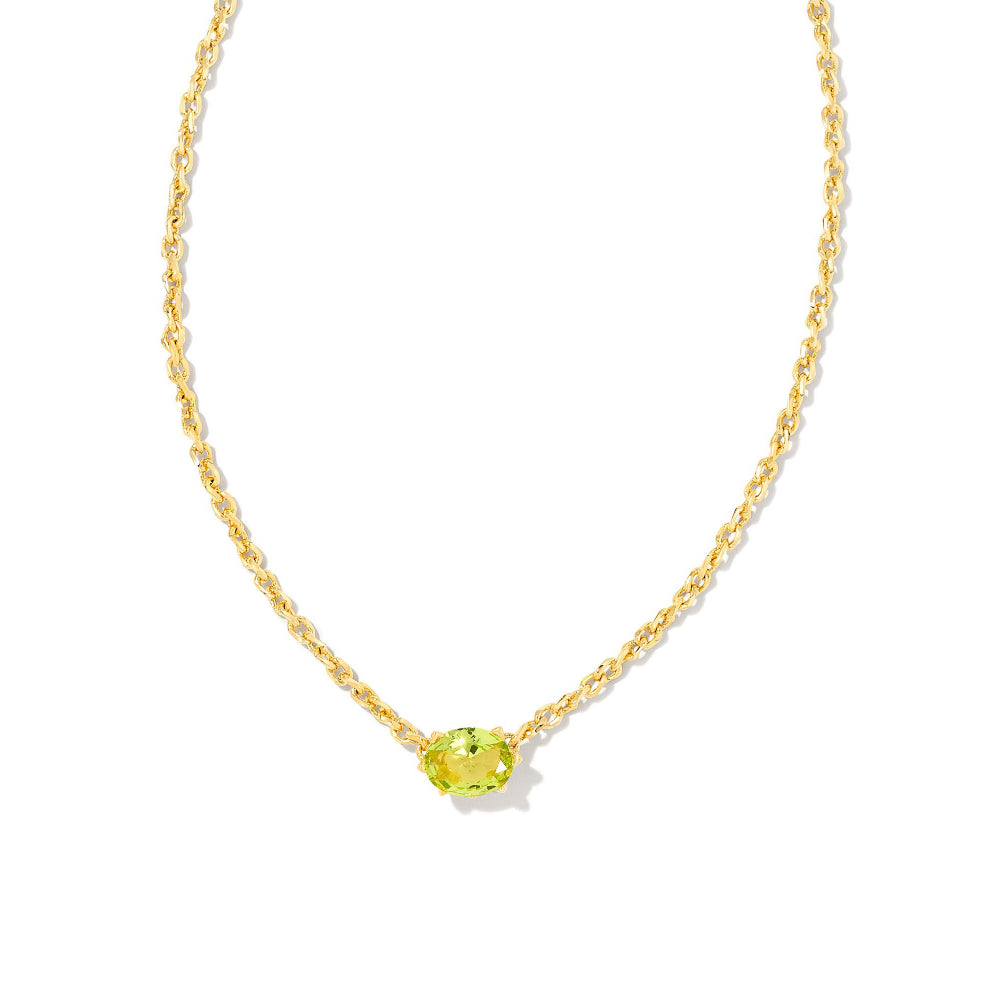 Kendra Scott Cailin Gold-Plated Crystal Pendant Necklace for a Timeless Jewelry Collection