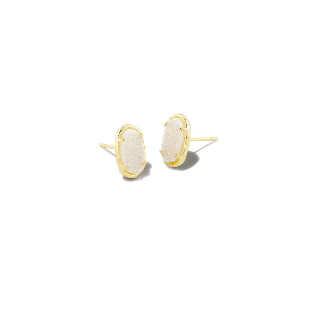 Kendra Scott Gold-Plated Grayson Stud Earrings with Iconic Silhouette