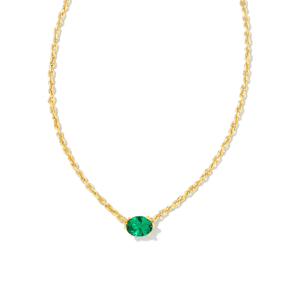 Kendra Scott Cailin Gold-Plated Crystal Pendant Necklace for a Timeless Jewelry Collection