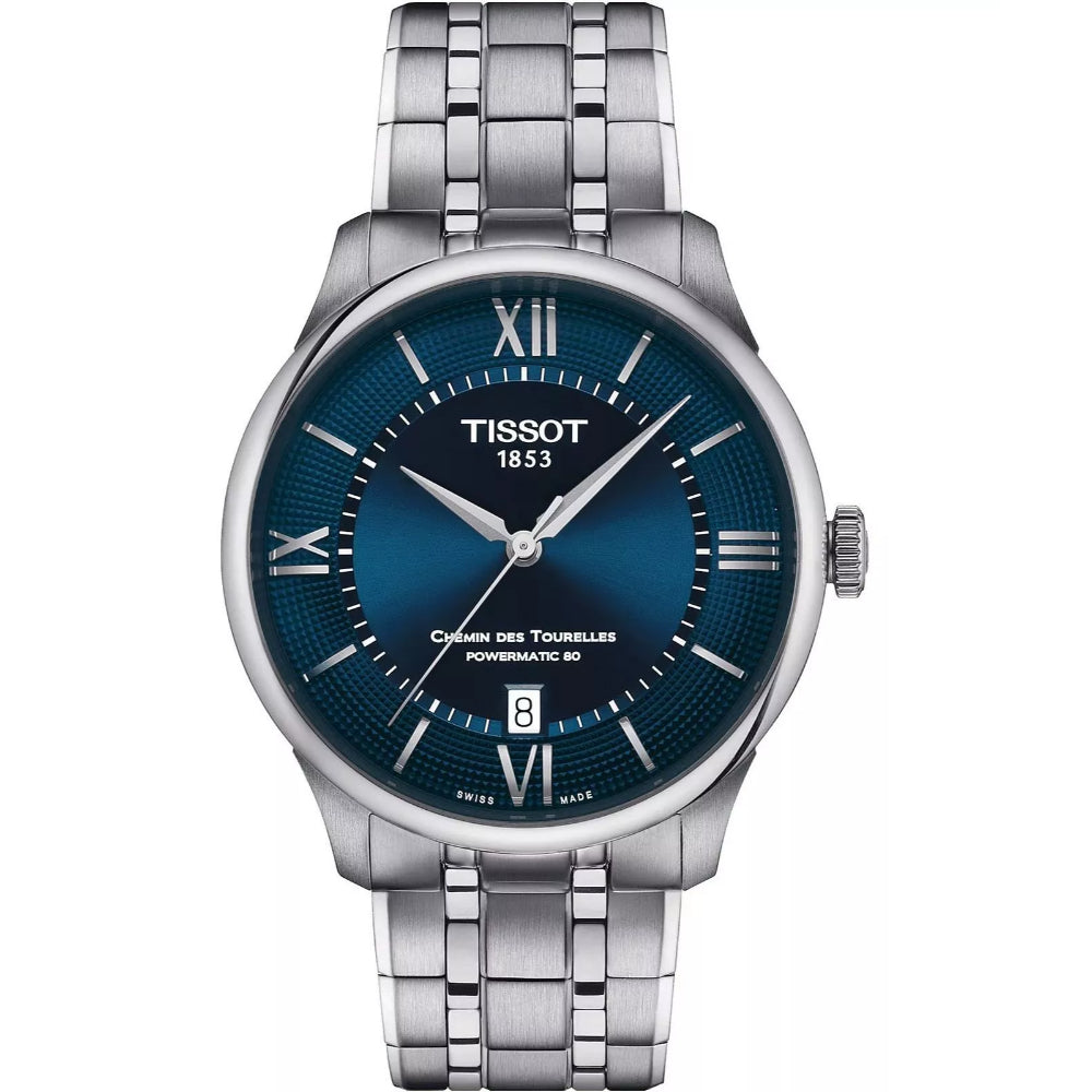 Elegant Tissot Chemin Des Tourelles Powermatic 80 Stainless Steel Watch