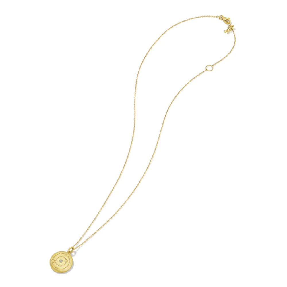 Judith Ripka 14k Gold Little Luxuries Diamond Cosmic Medallion Necklace