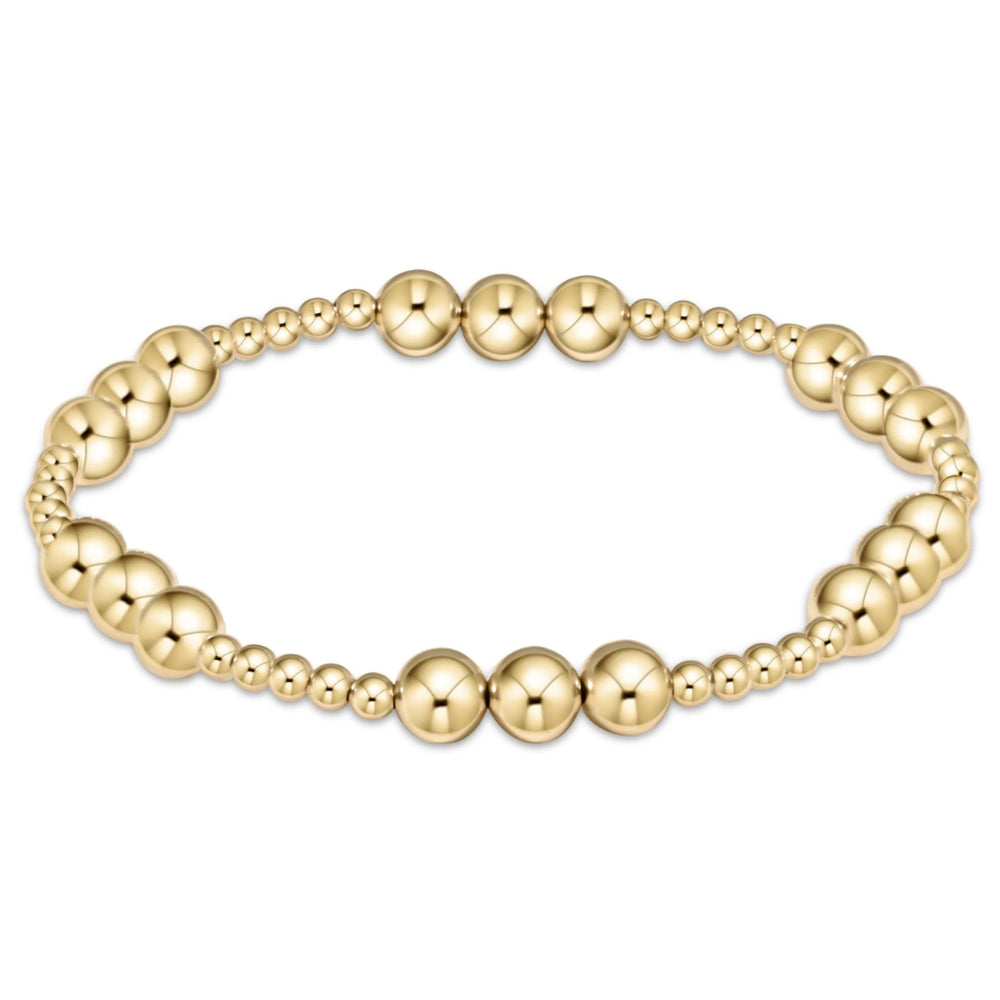 Enewton 6.25-inch Gold 6mm Classic Joy Pattern Beaded Bracelet (Retired)