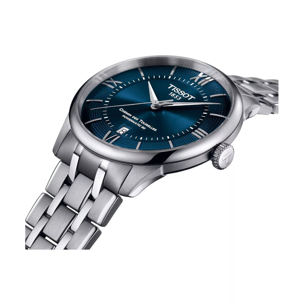 Elegant Tissot Chemin Des Tourelles Powermatic 80 Stainless Steel Watch