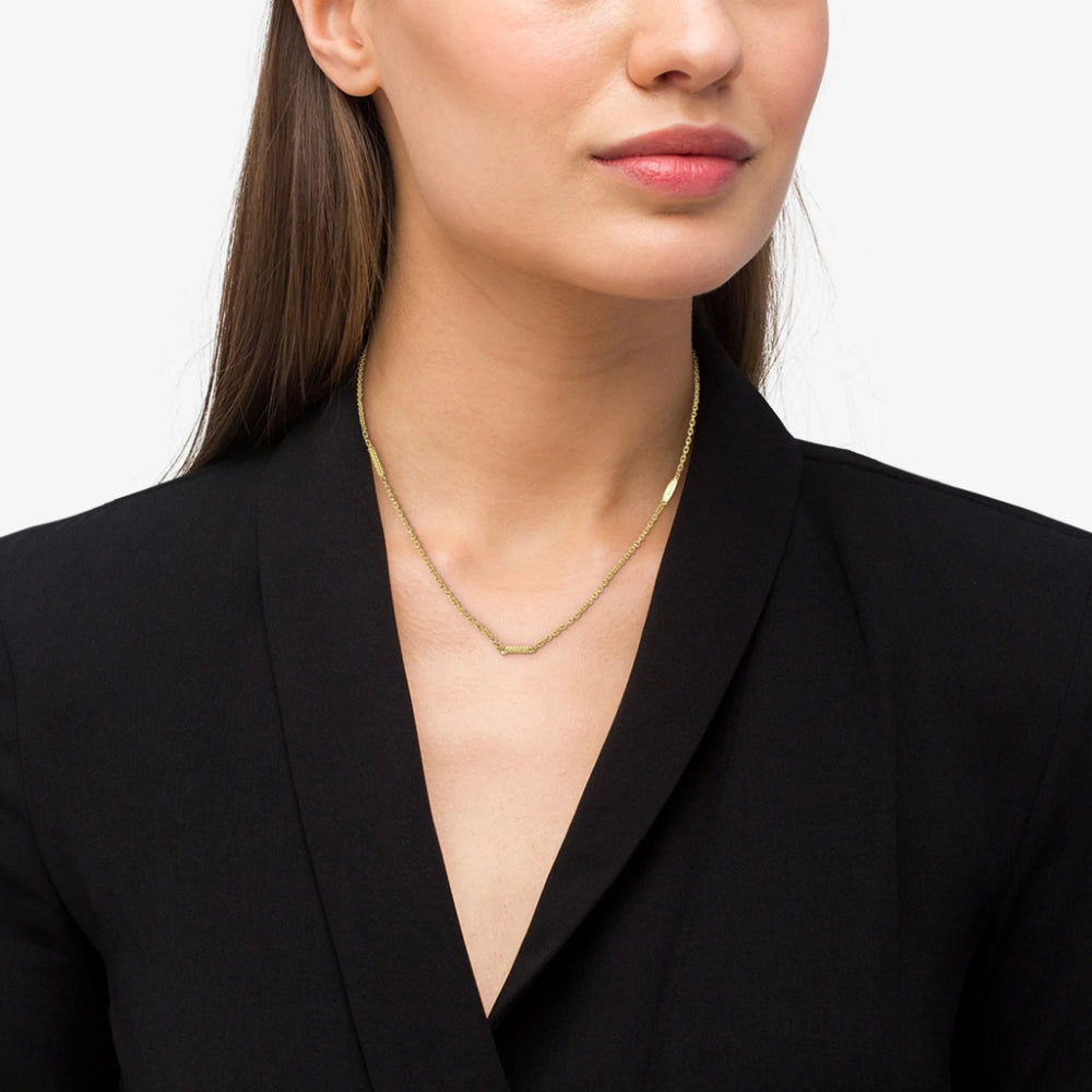 18k Gold Adjustable Lagos Superfine Caviar 5-Station Chain Necklace