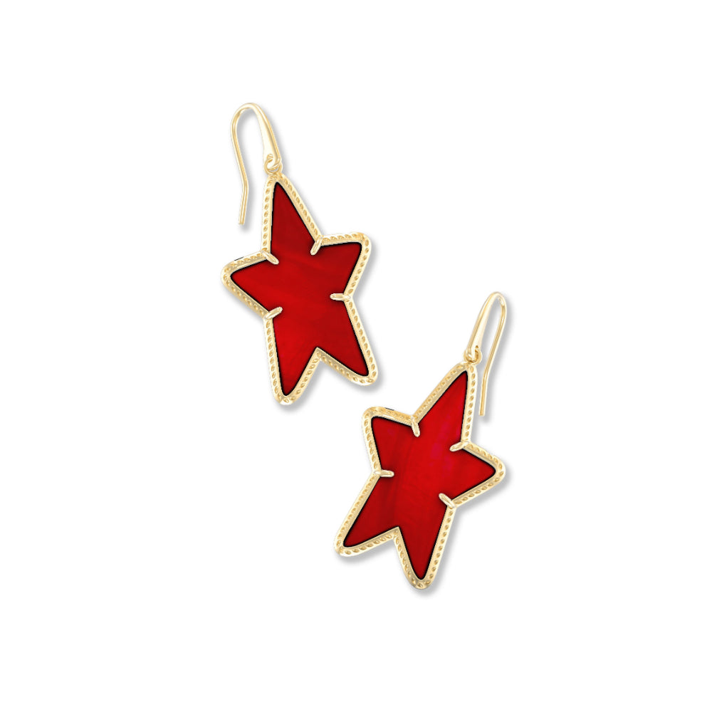 Stylish Kendra Scott Ada Gold Star Drop Earrings for Fashionable Women