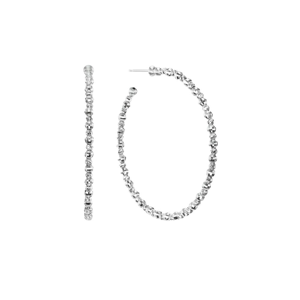 Exquisite Platinum Born Limitless Circular Hoop Earrings for Fashion Lovers