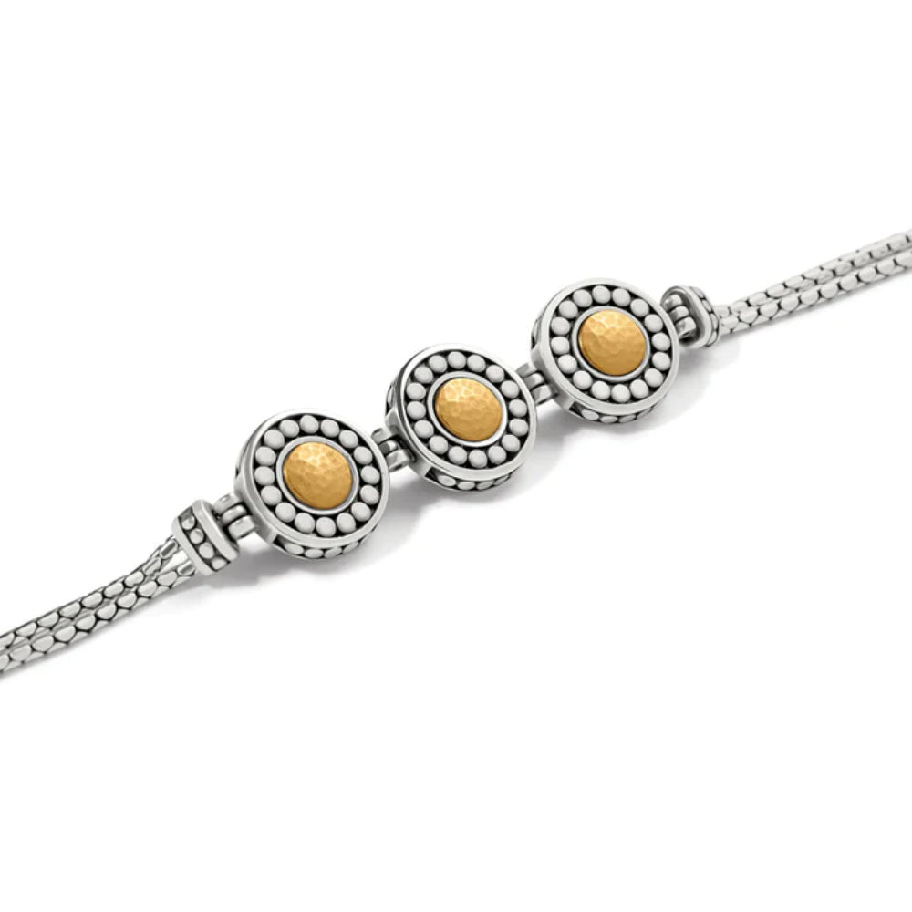 Elegant Reversible Brighton Bracelet with Onyx Cabochons and Pebble Textures