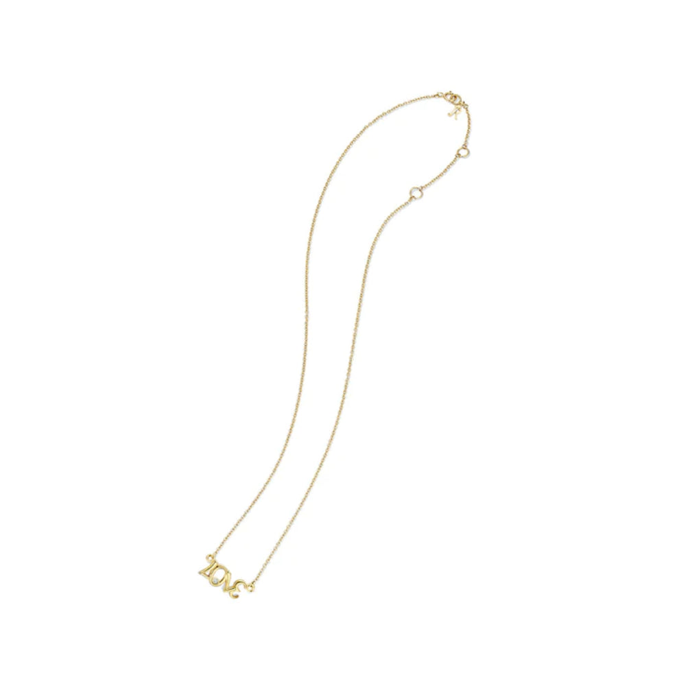 18k Gold Judith Ripka Eros Love Necklace Embellished with Diamonds