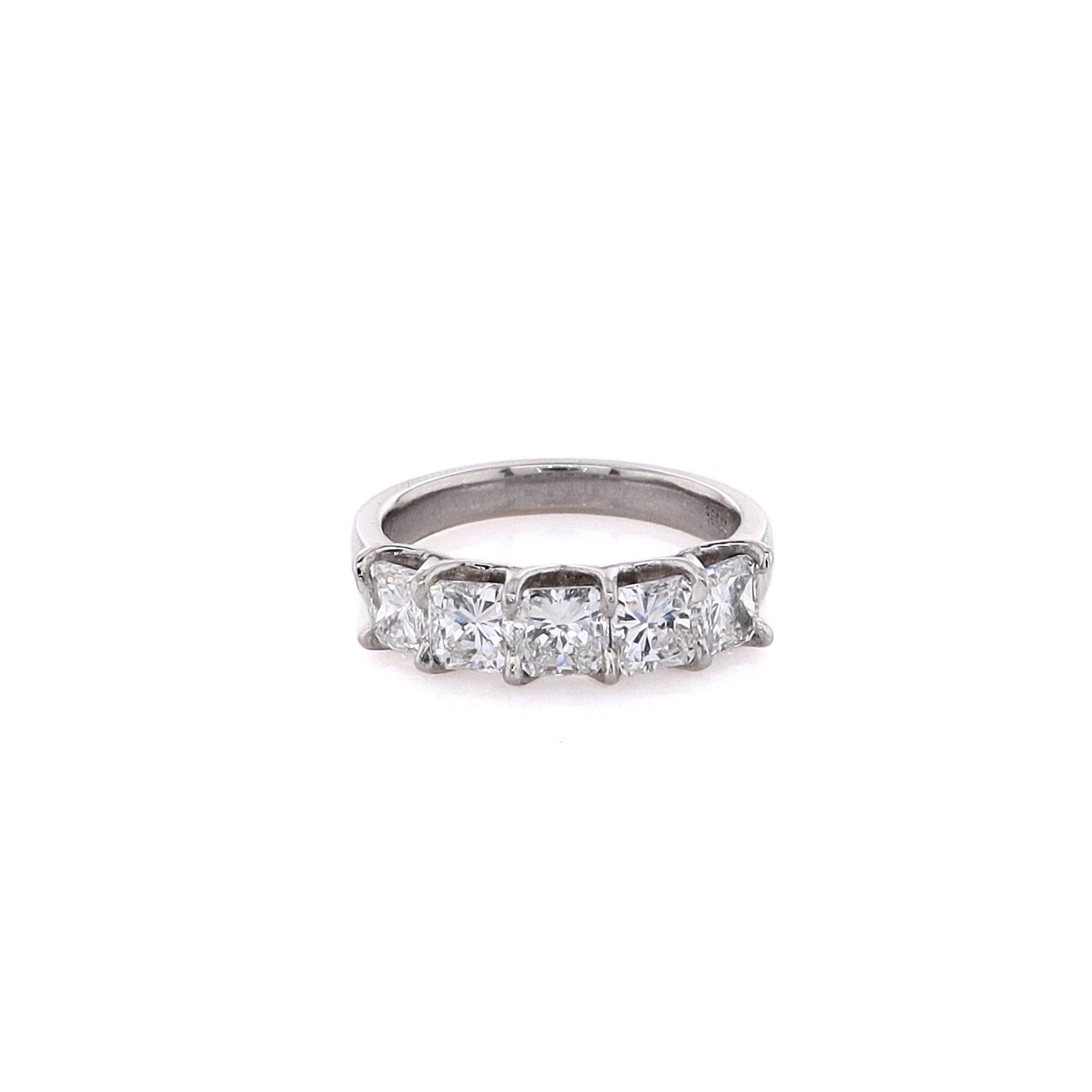 Exquisite Estate Platinum Diamond Trellis Design Wedding Band for Couples