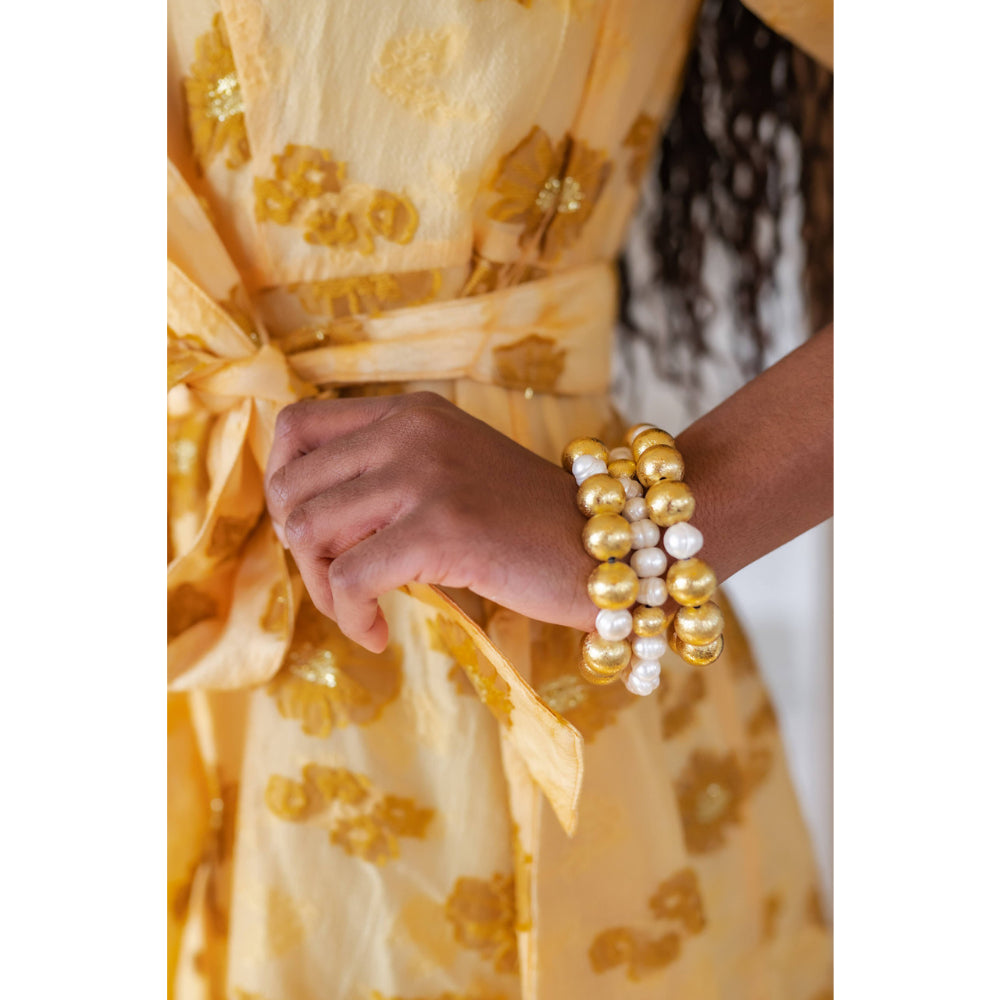 Lisi Lerch Georgia Style Beaded Jewelry Bracelet with 14mm Freshwater Pearls