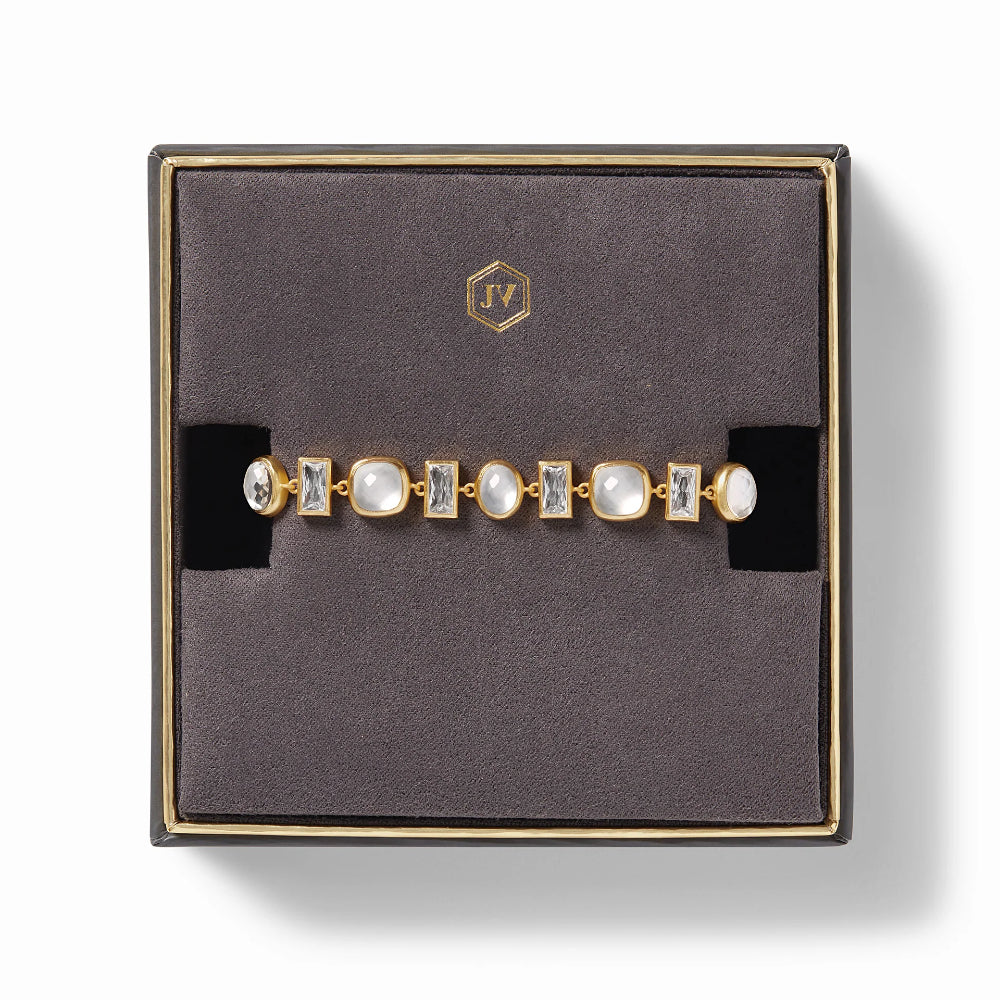 Julie Vos Antonia Adjustable Tennis Bracelet in 24K Gold Plate