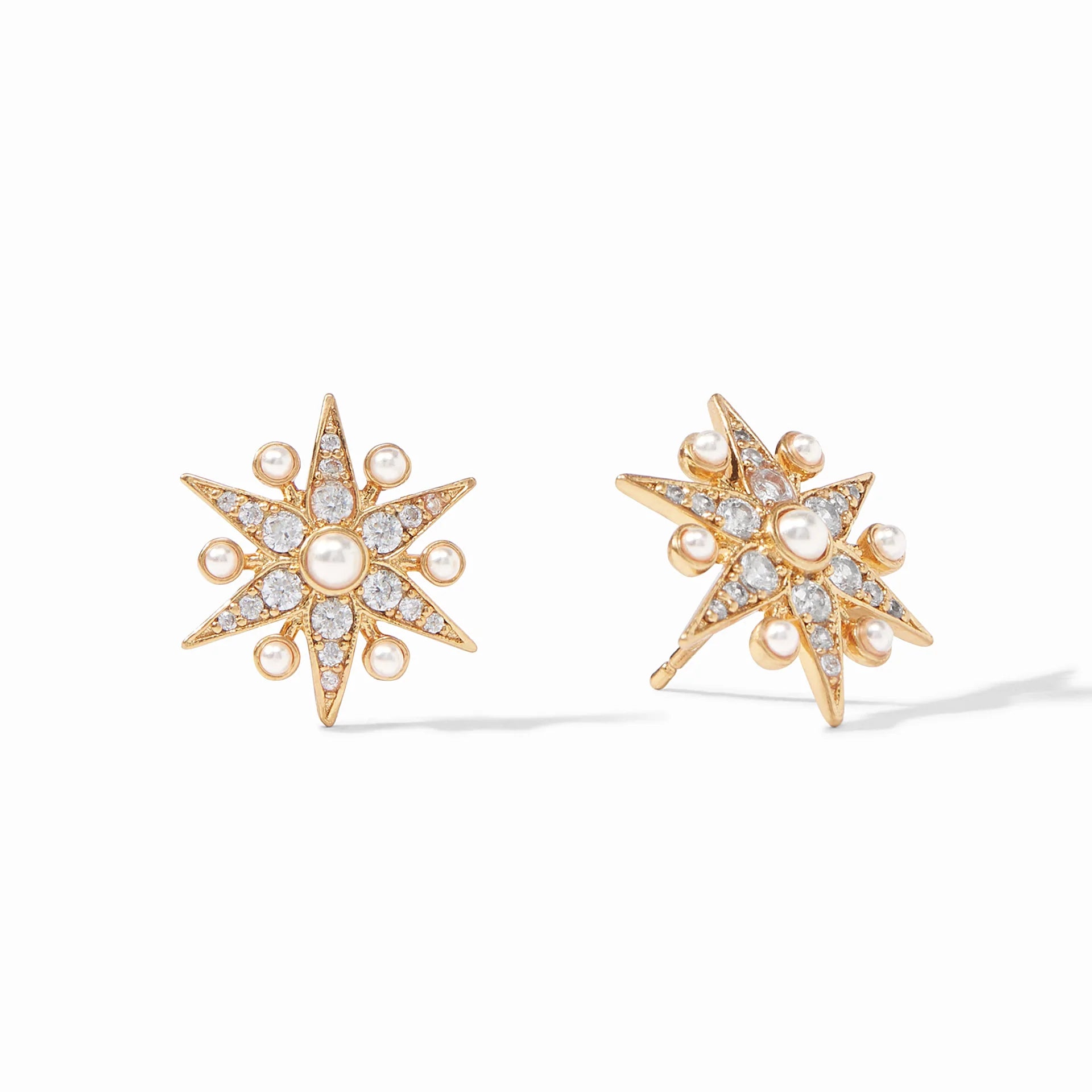Julie Vos Celeste Star-Shaped Stud Earrings with Galactic Sparkle