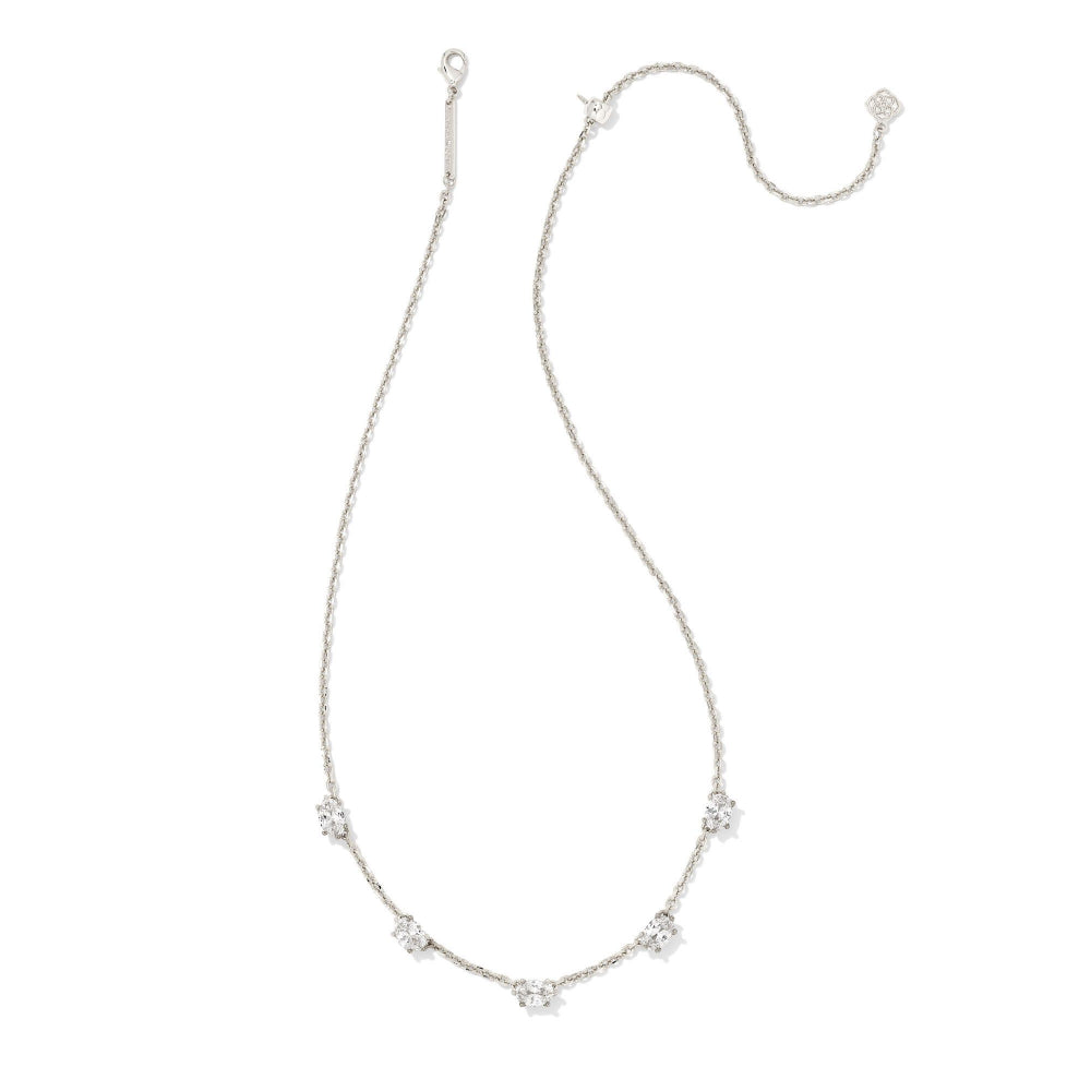 Kendra Scott's Elegant White Crystal Strand Cailin Necklace