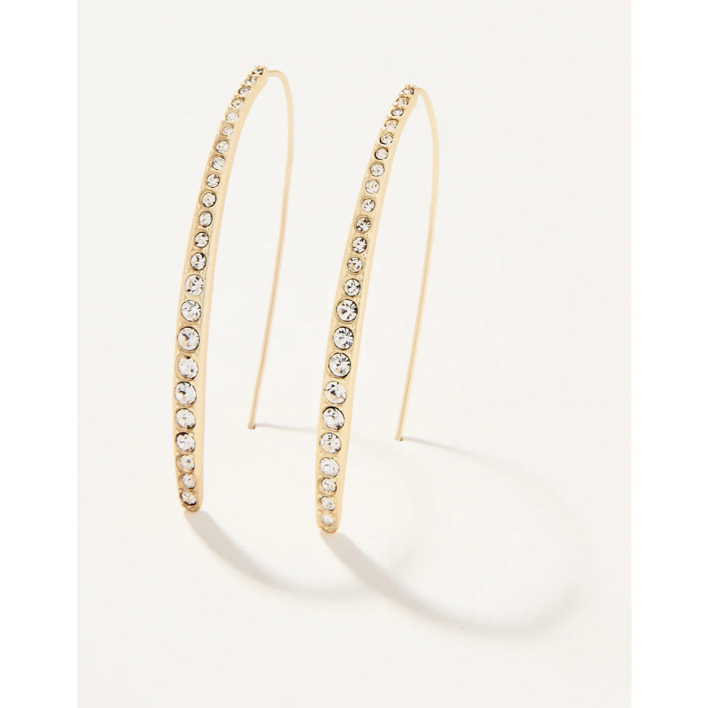Large Glittery Arc Hoop Earrings by Spartina for Holiday Fun