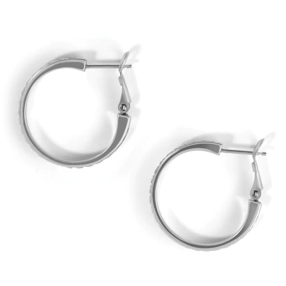 Reversible Brighton Hoop Earrings with Pebble Dot Onyx and Hammered Gold