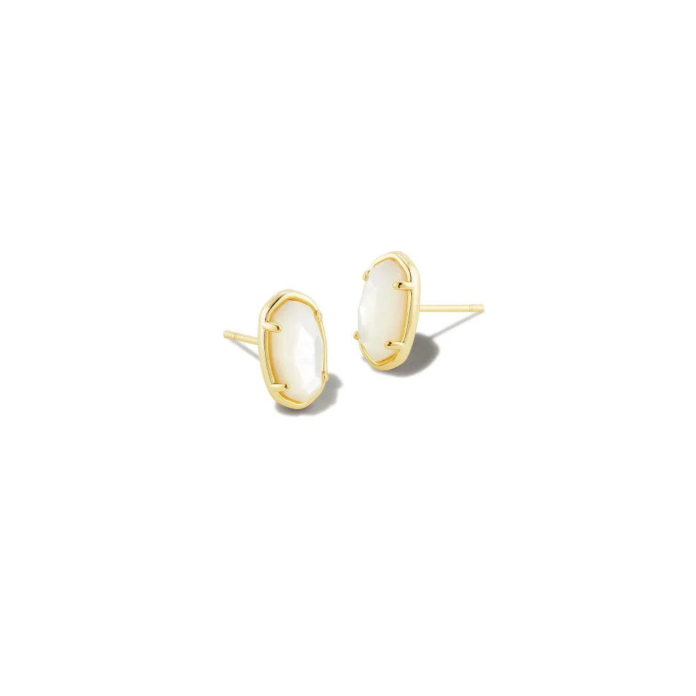 Kendra Scott Gold-Plated Grayson Stud Earrings with Iconic Silhouette