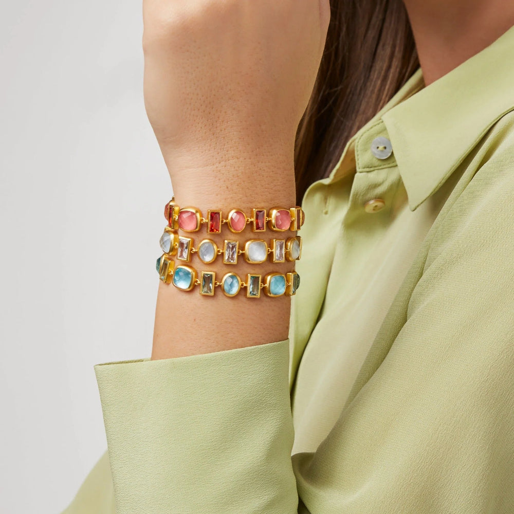 Julie Vos Antonia Adjustable Tennis Bracelet in 24K Gold Plate