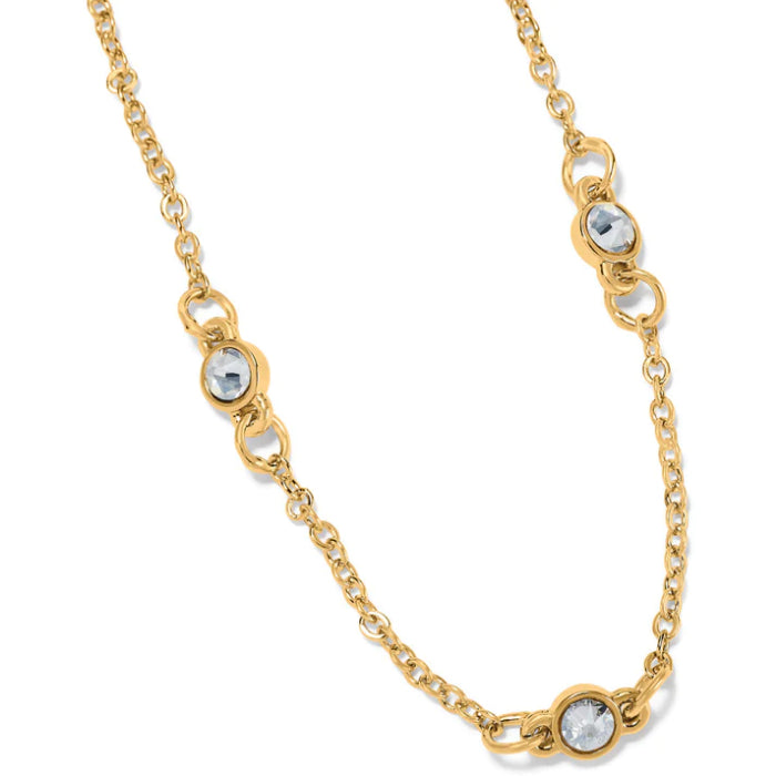 Brighton Illumina Petite Gold-Plated Adjustable Collar Necklace with Crystals